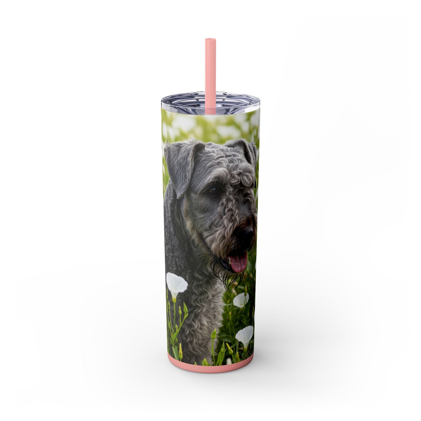 Kerry Blue Terrier Tumbler with Straw, 20oz