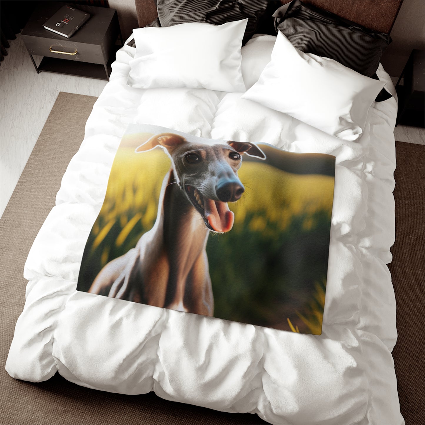 Greyhound Sweatshirt Blanket