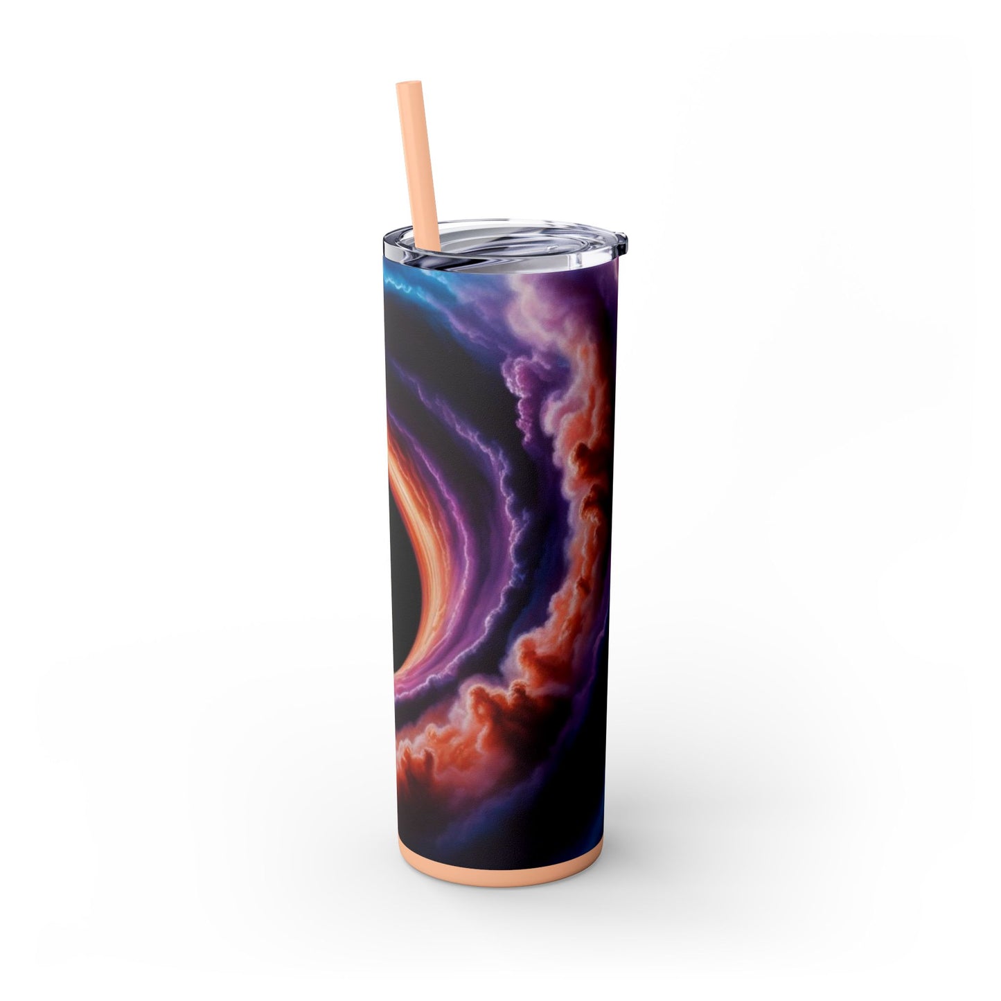 Optical Illusion Skinny Tumbler with Straw, 20oz