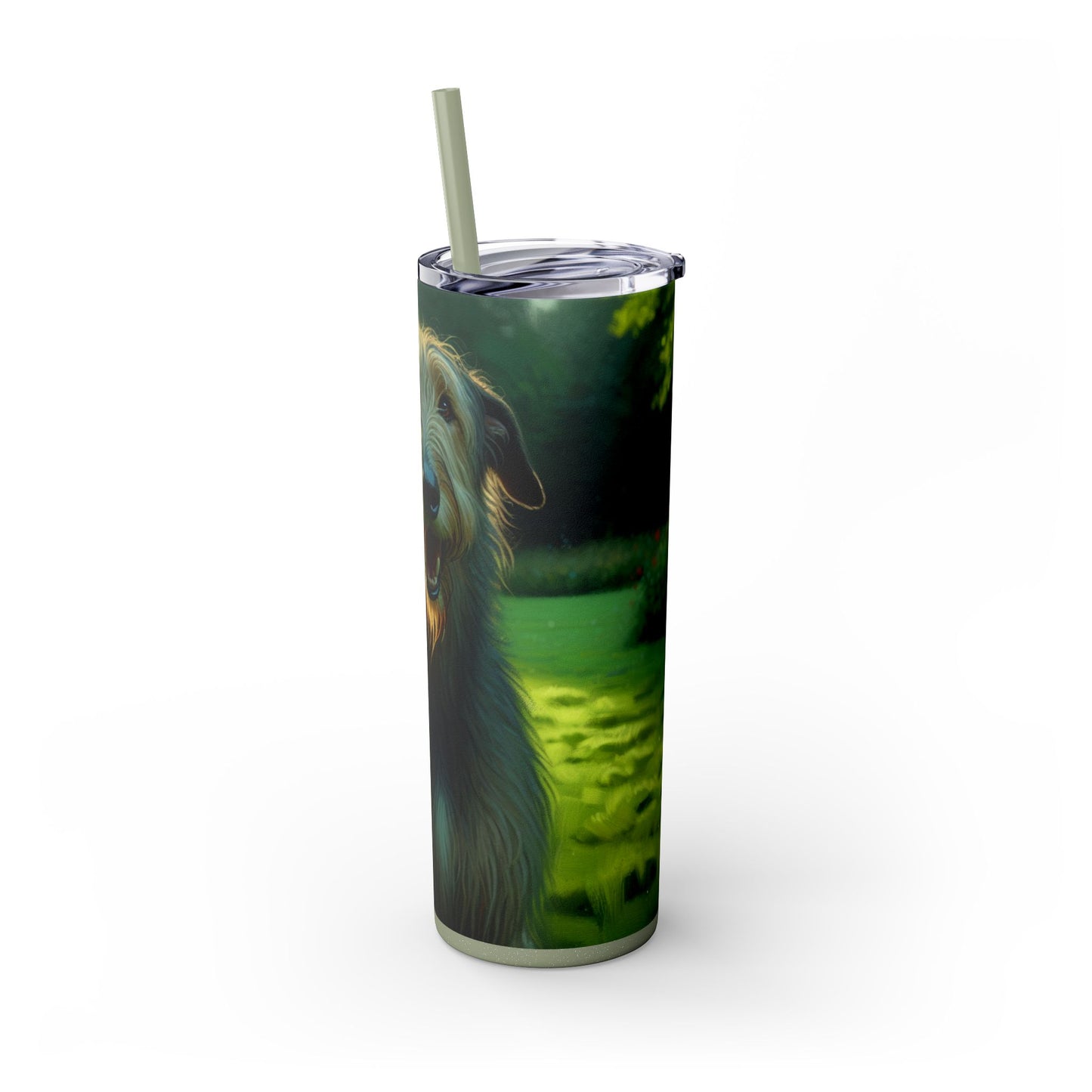 Irish Wolfhound Tumbler with Straw, 20oz