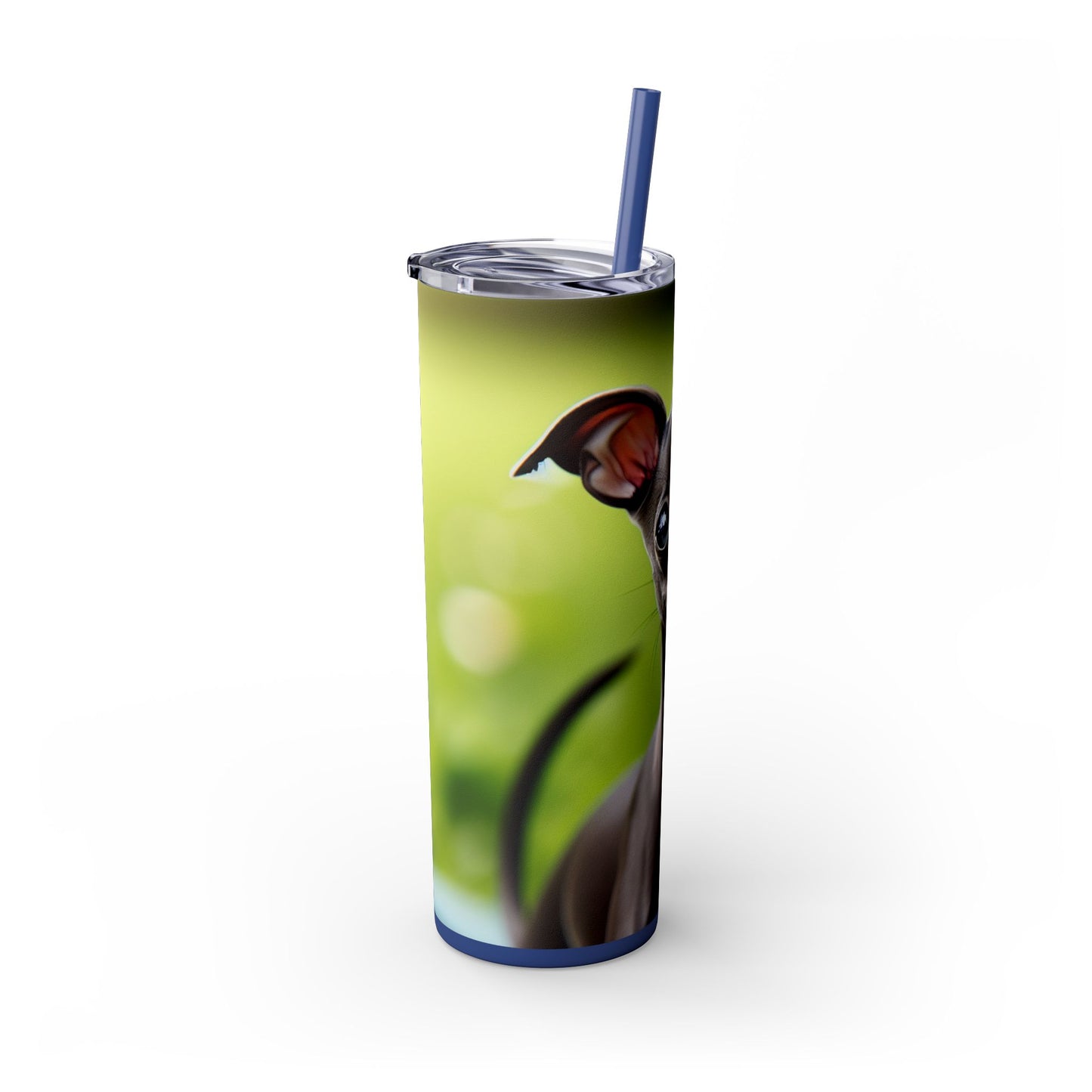 Italian Greyhound Tumbler with Straw, 20oz