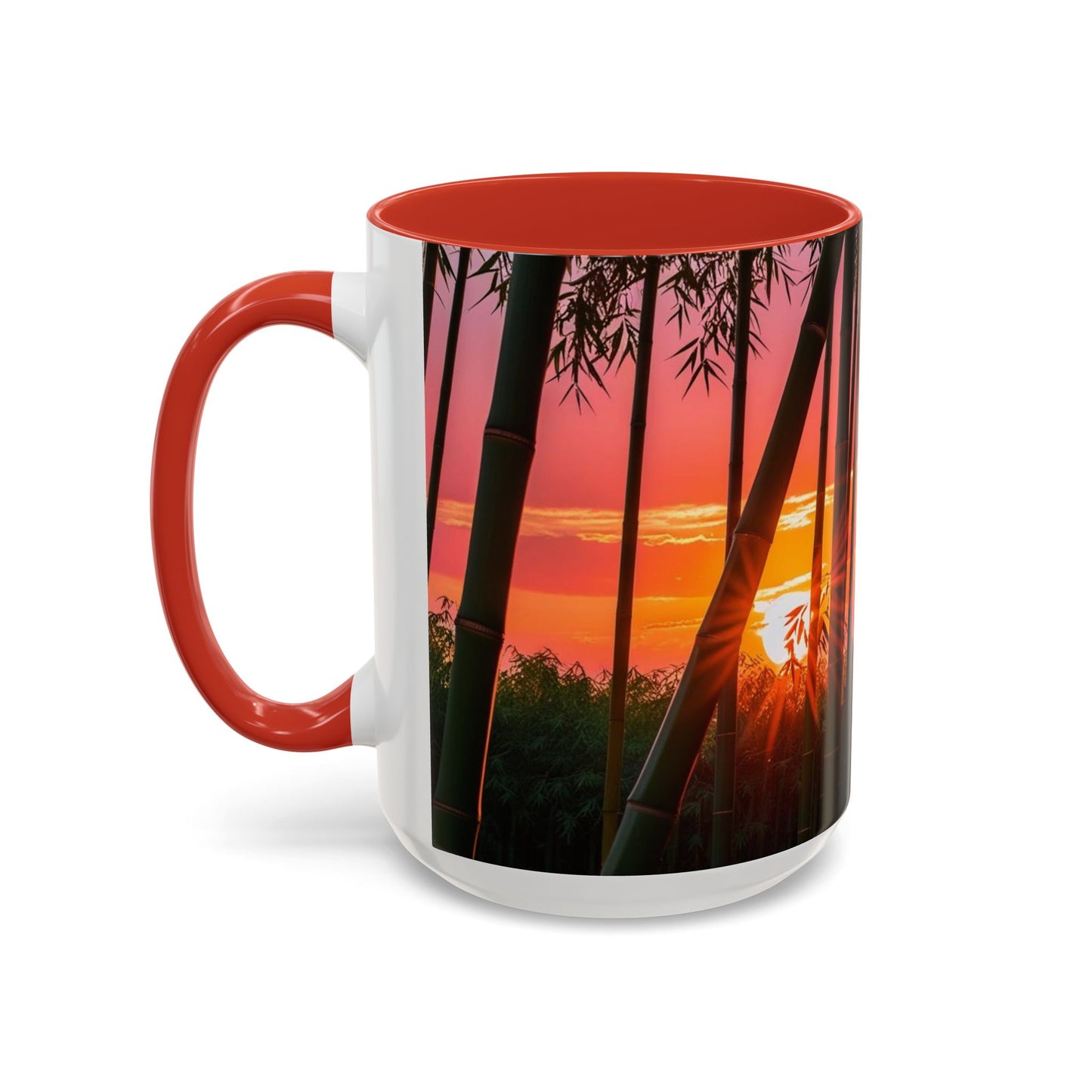 Bamboo Forest Sunrise Accent Coffee Mug - Perfect Gift for Dog Lovers