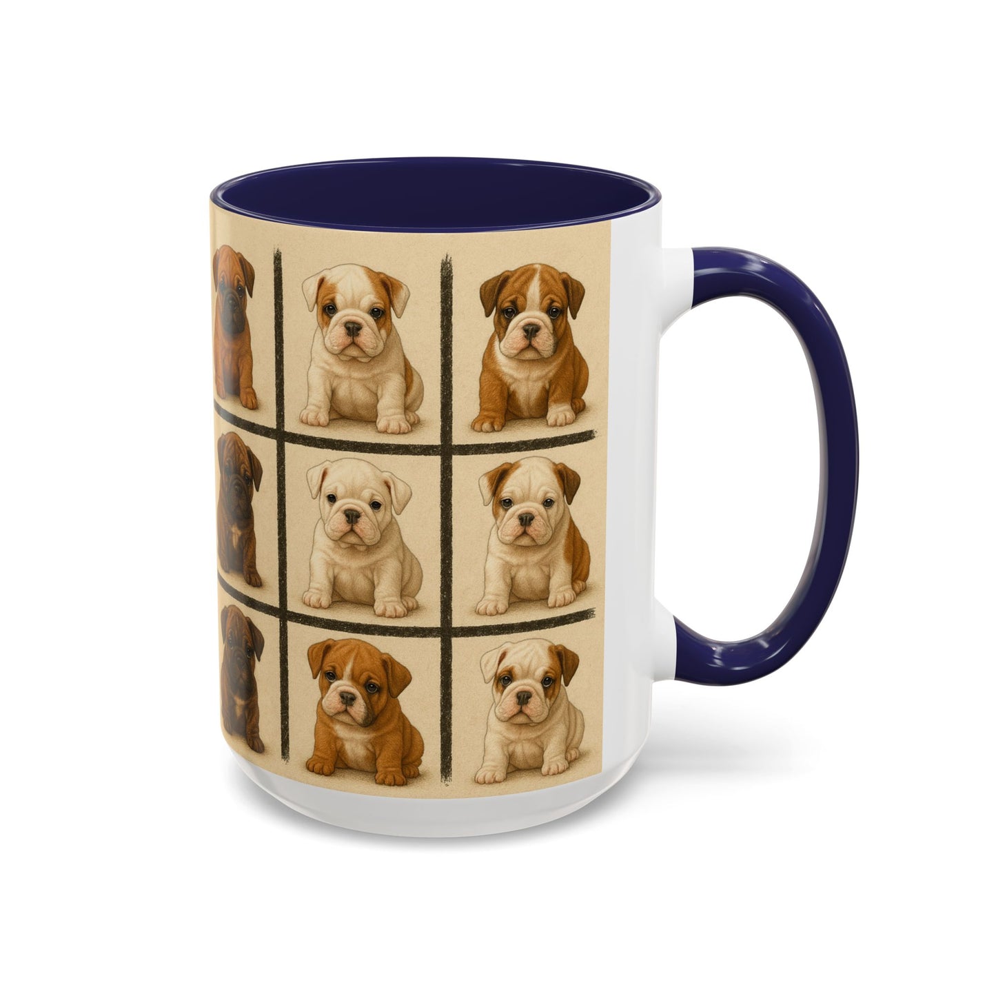 Bulldog puppies Accent Coffee Mug - Perfect Gift for Dog Lovers