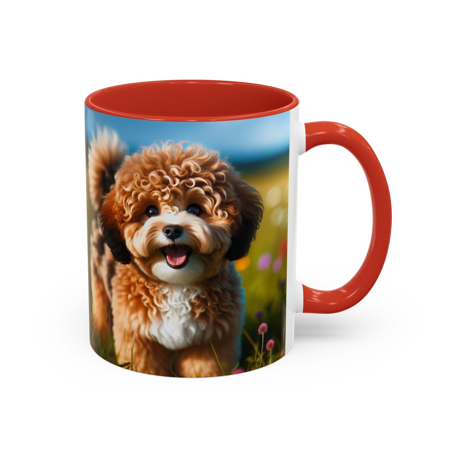 Russkaya Tsvetnaya Bolonka Accent Coffee Mug - Perfect Gift for Dog Lovers