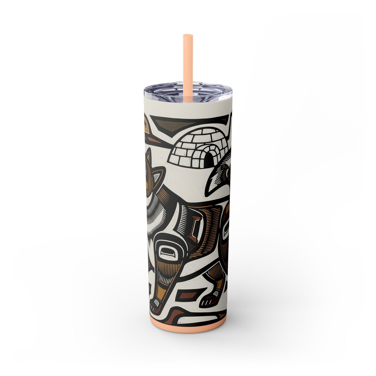 Canadian Eskimo Dog Tumbler with Straw, 20oz