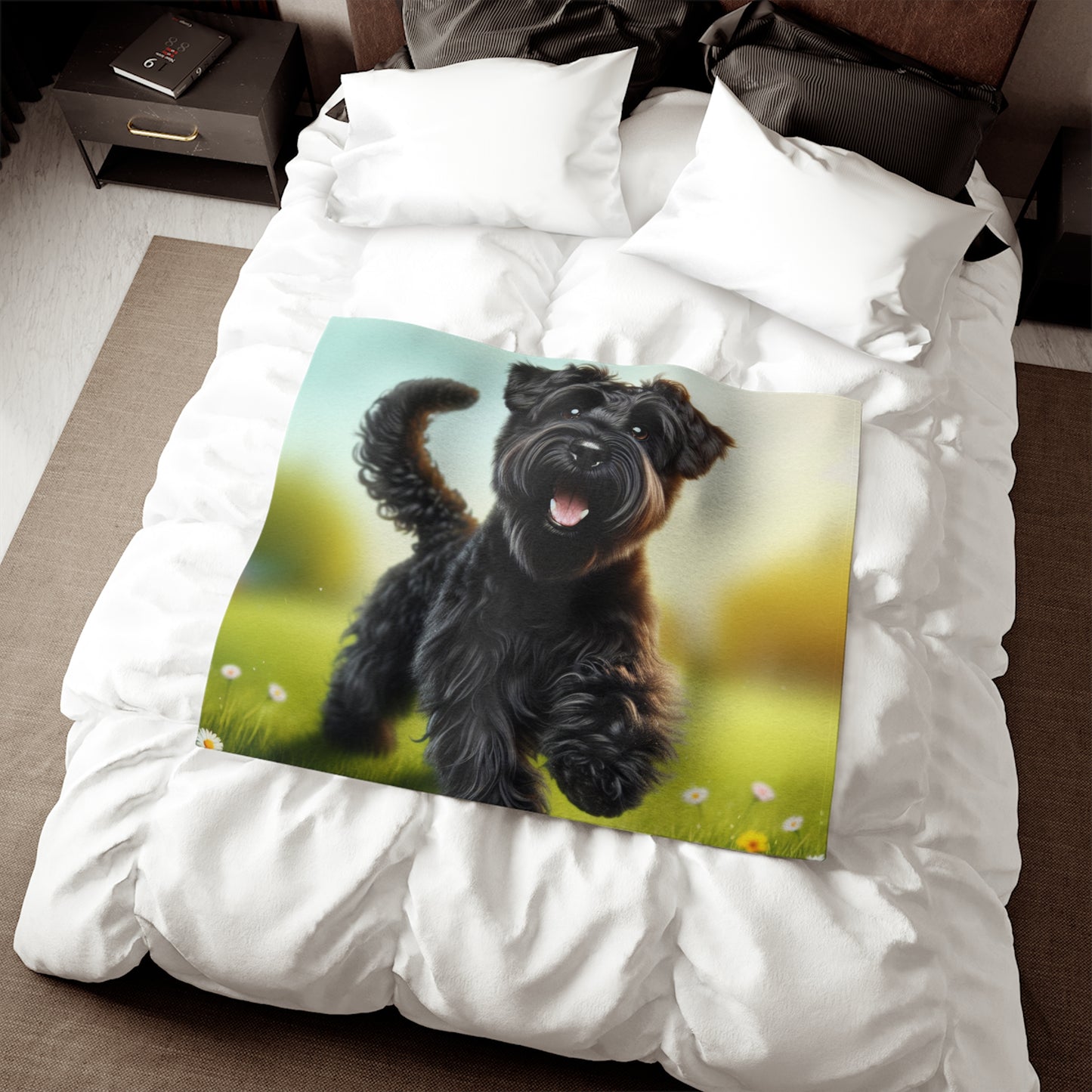 Russian Black Terrier Sweatshirt Blanket