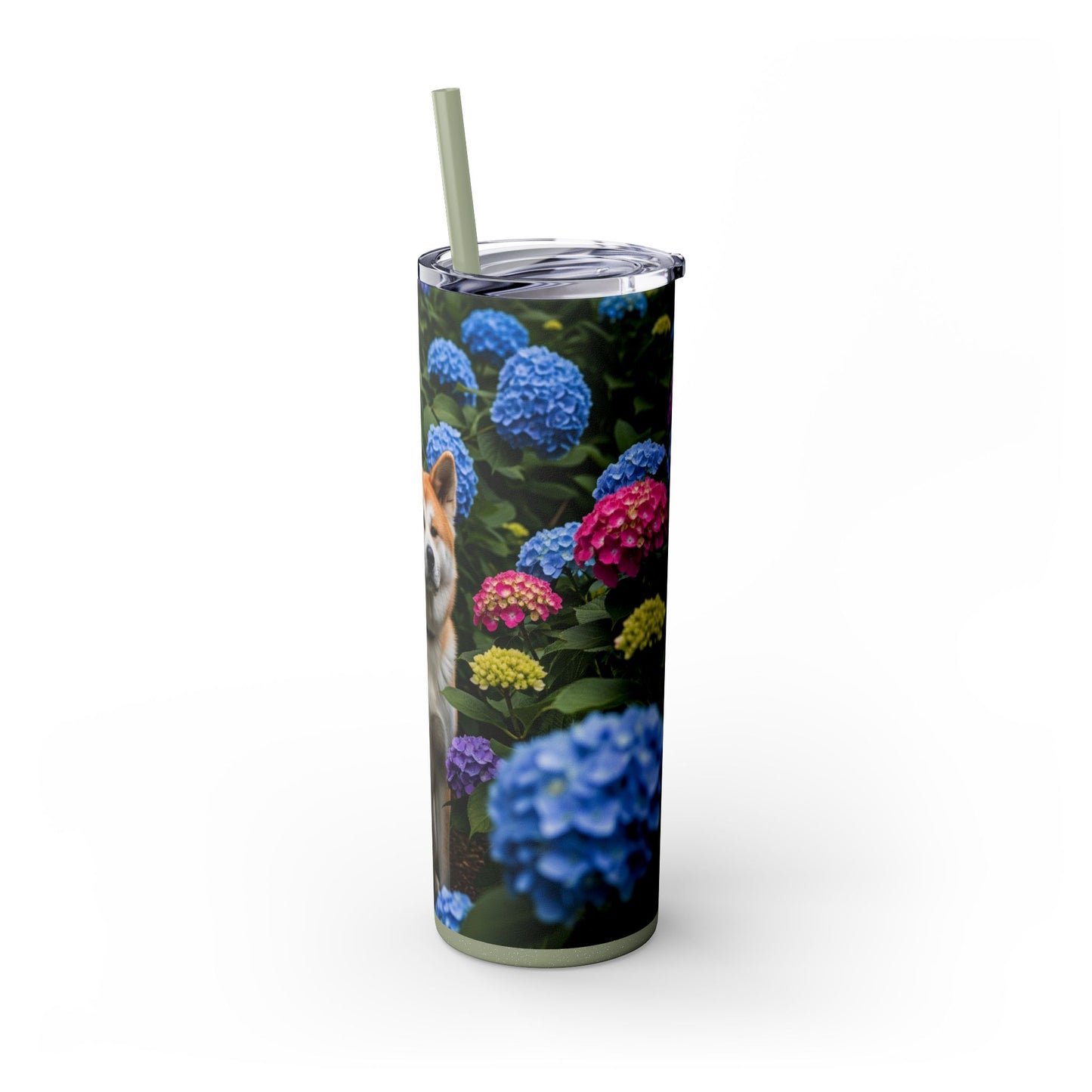 Akita Skinny Tumbler with Straw, 20oz