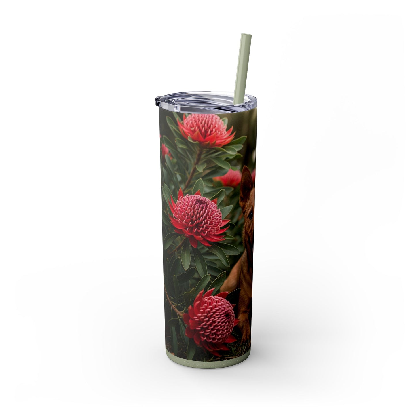 Australian Terrier Skinny Tumbler with Straw, 20oz