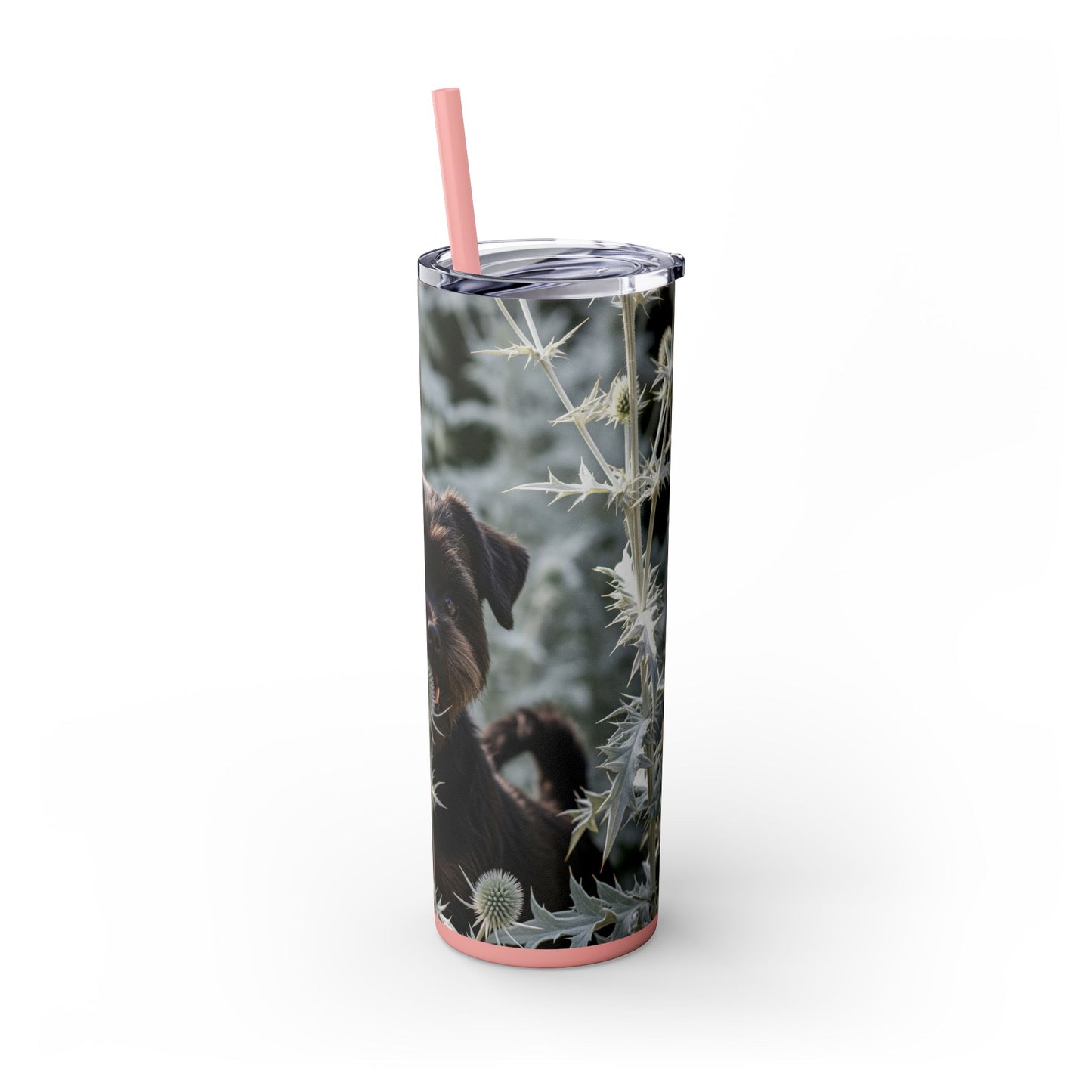 Affenpinscher Skinny Tumbler with Straw, 20oz