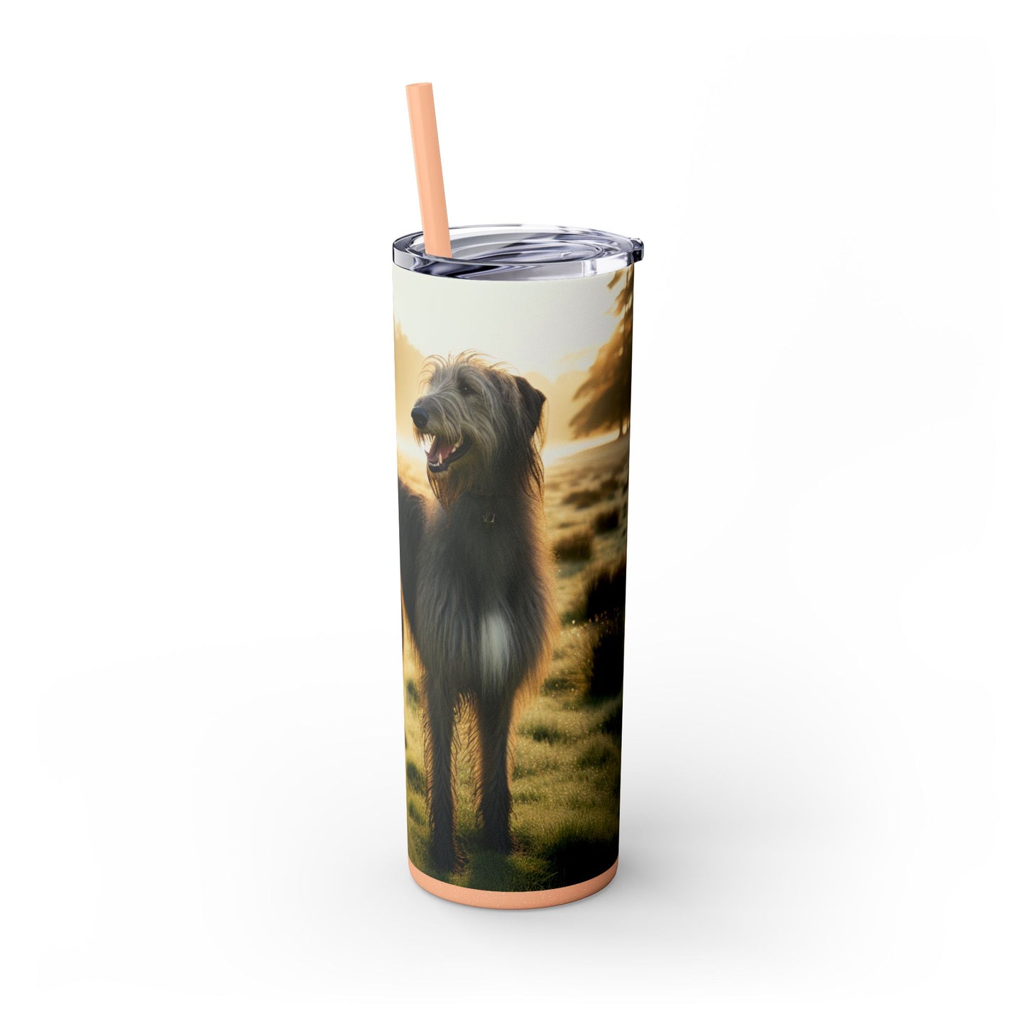 Scottish Deerhound Tumbler with Straw, 20oz