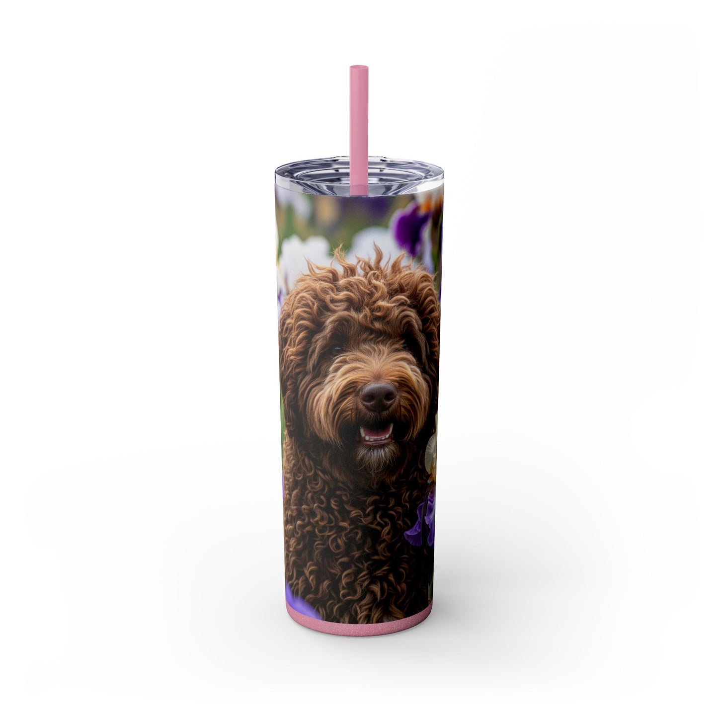 Barbet Skinny Tumbler with Straw, 20oz