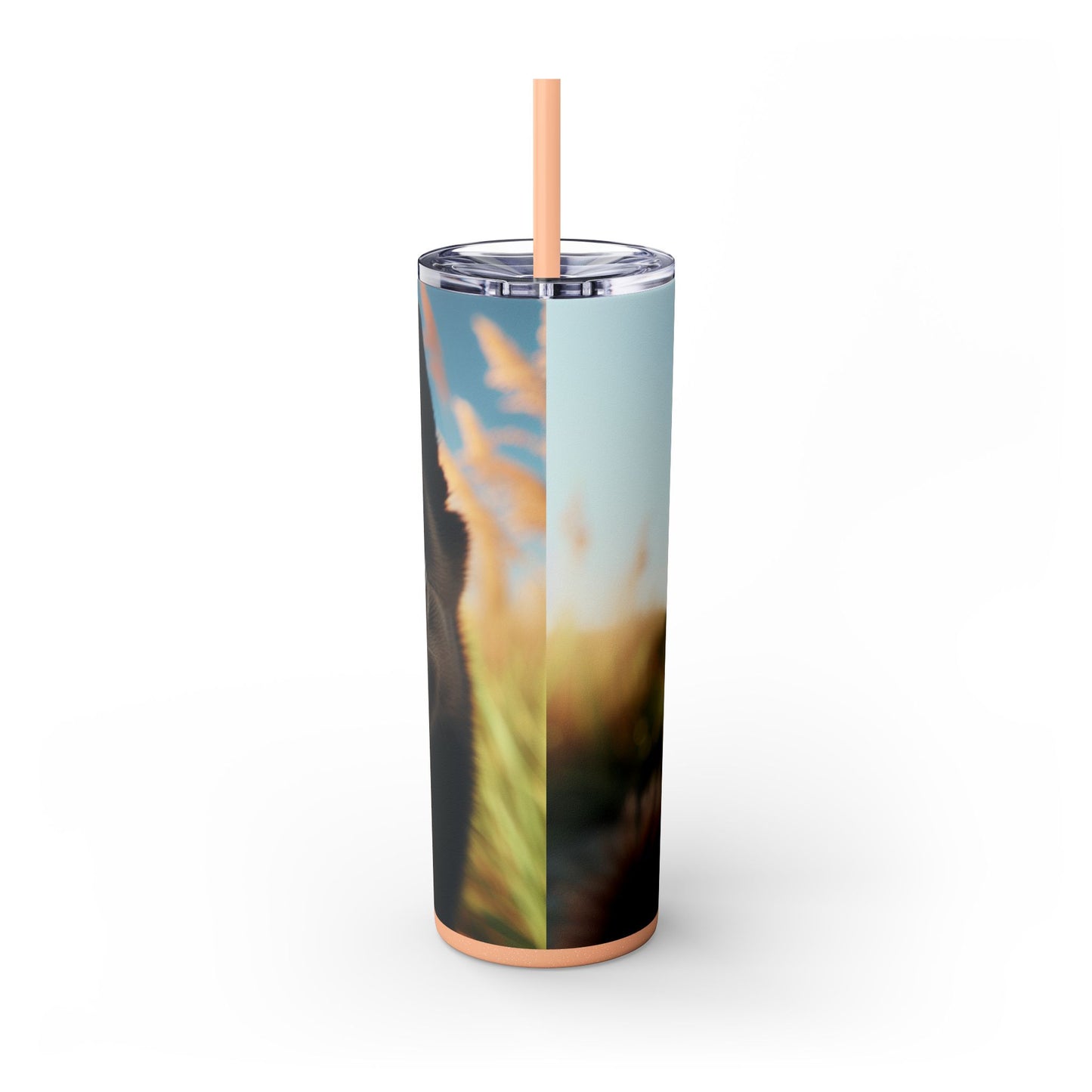 Schipperke Skinny Tumbler with Straw, 20oz
