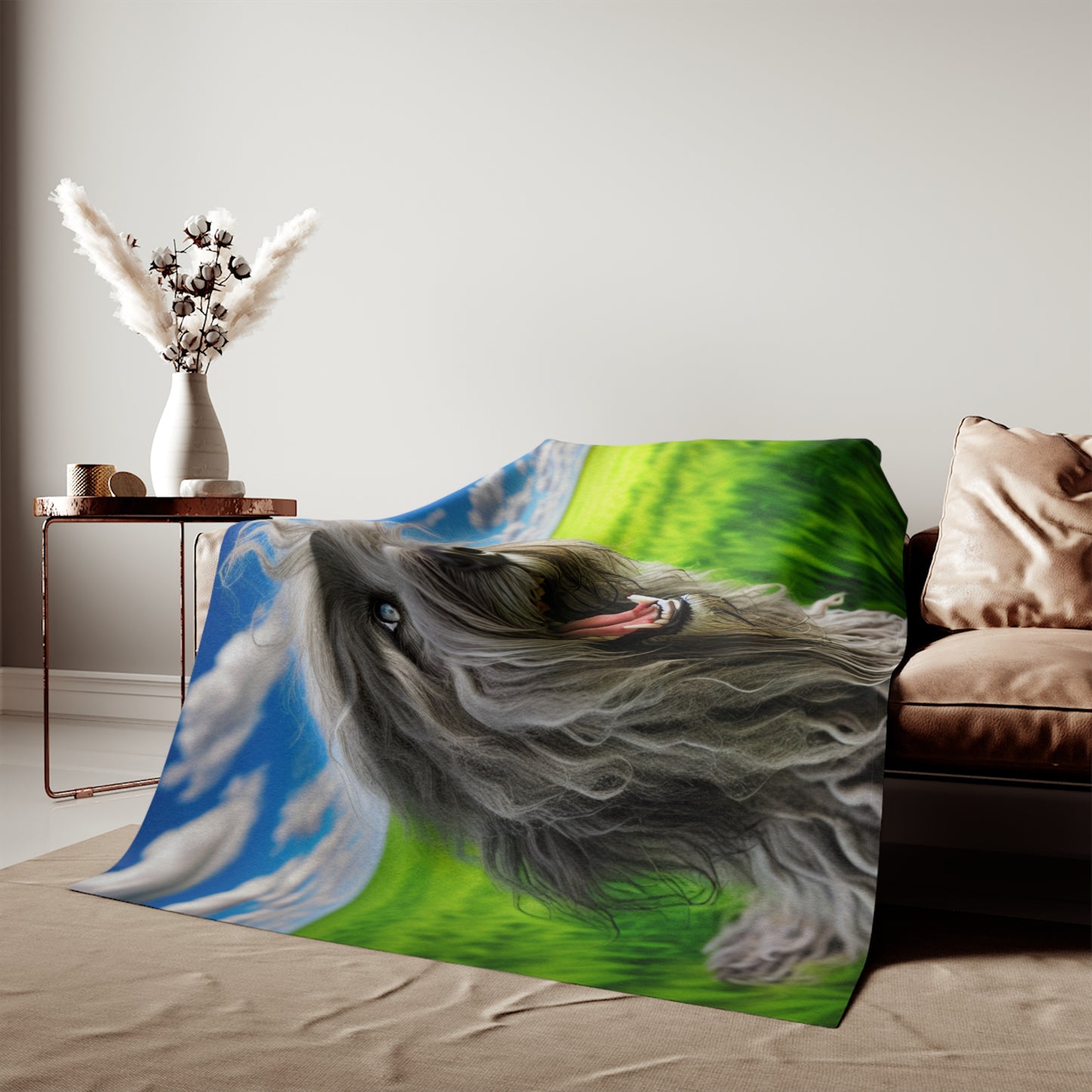 Bergamasco Shepherd Dog Sweatshirt Blanket