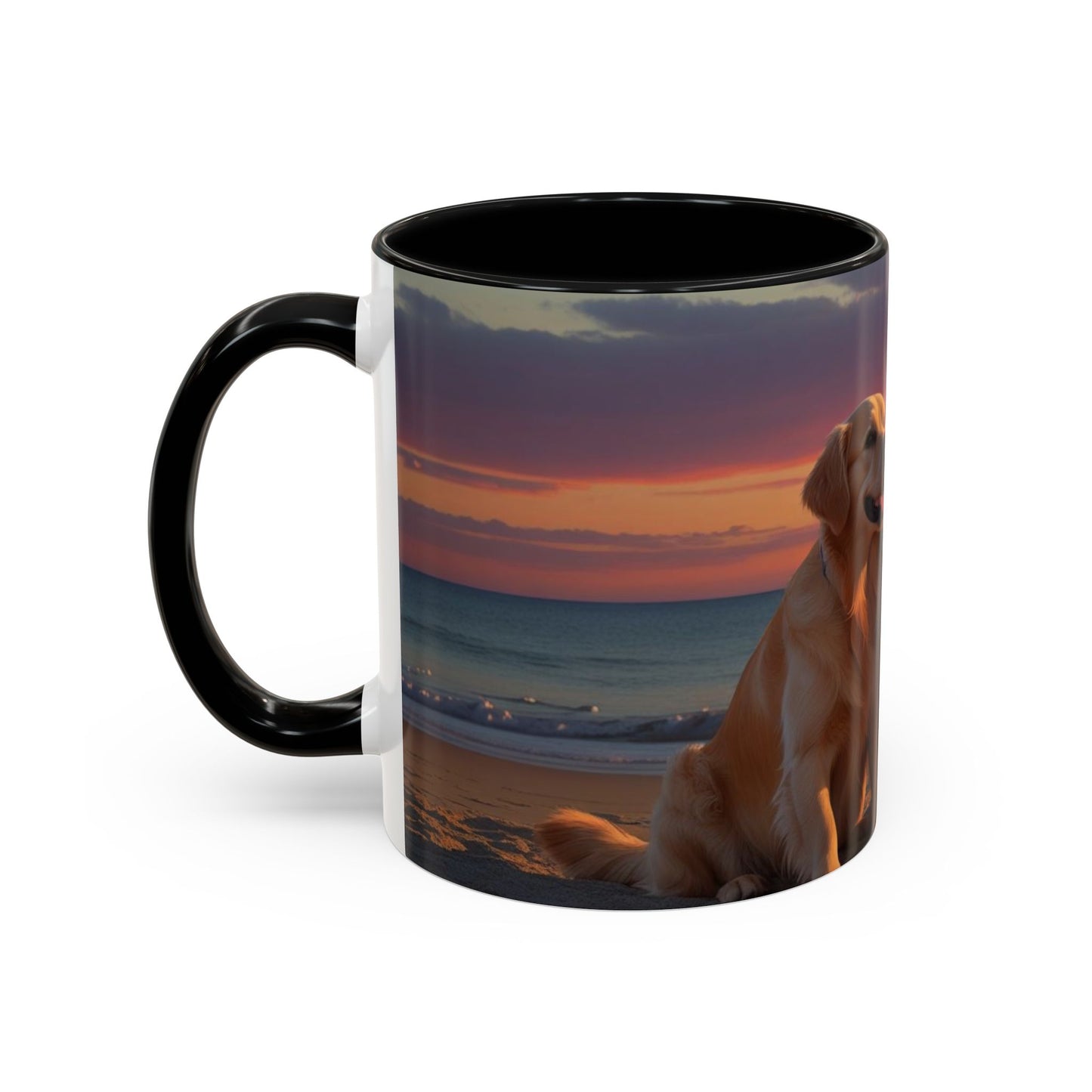 Golden Retriever Love Accent Coffee Mug - Perfect Gift for Dog Lovers