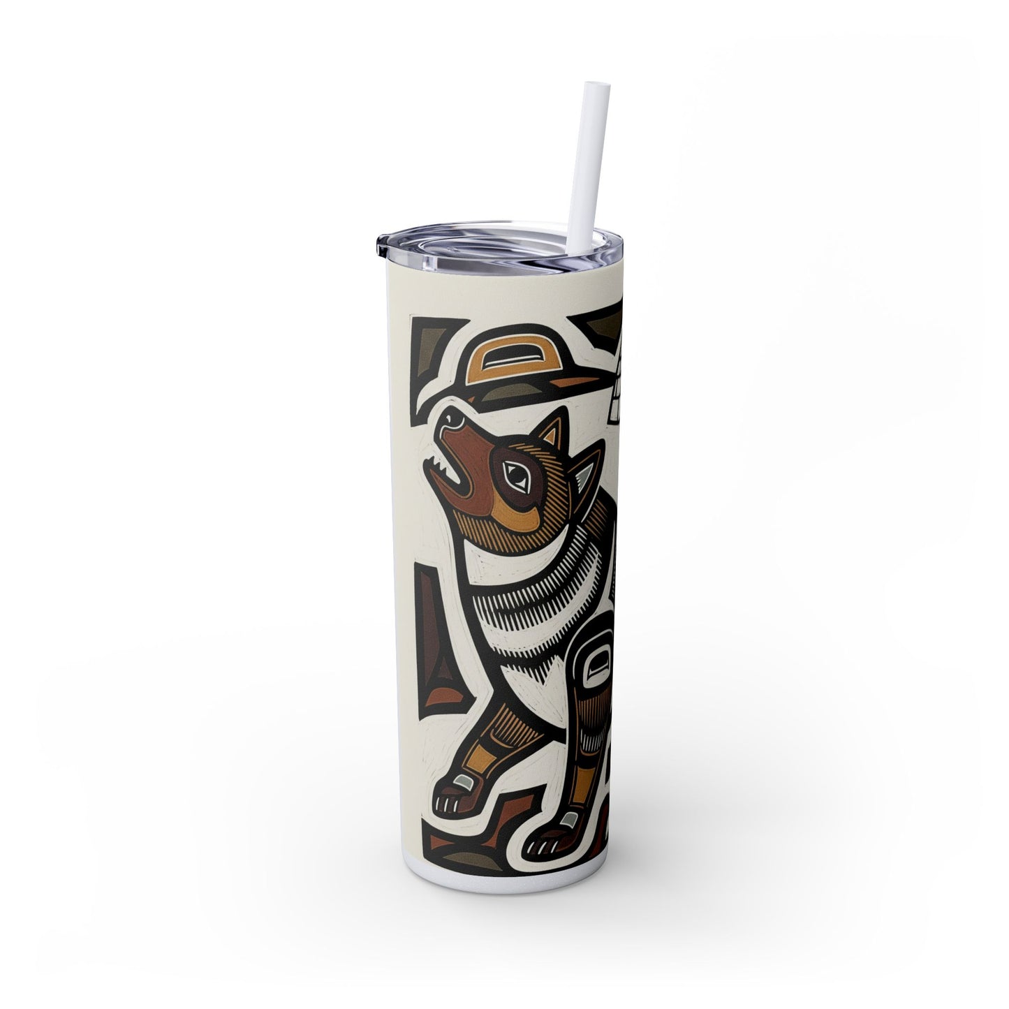 Canadian Eskimo Dog Tumbler with Straw, 20oz