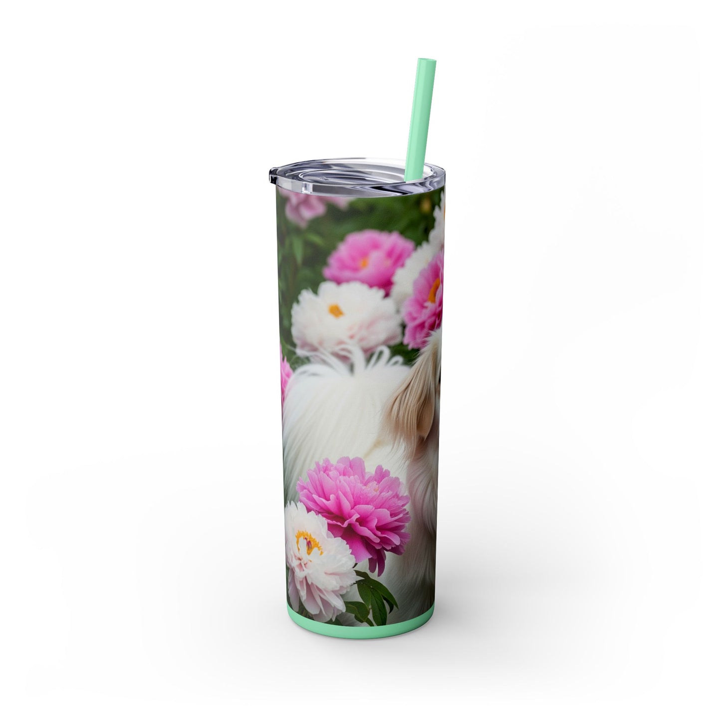 Tibetan Spaniel Tumbler with Straw, 20oz