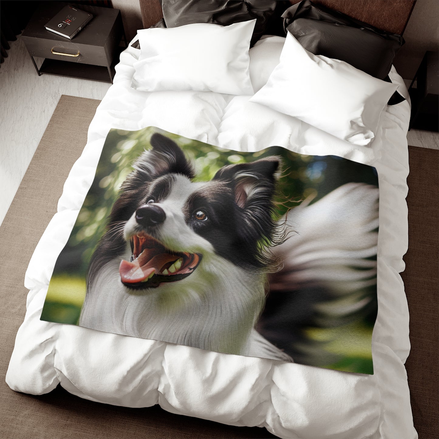 Manta de sudadera con diseño de Border Collie