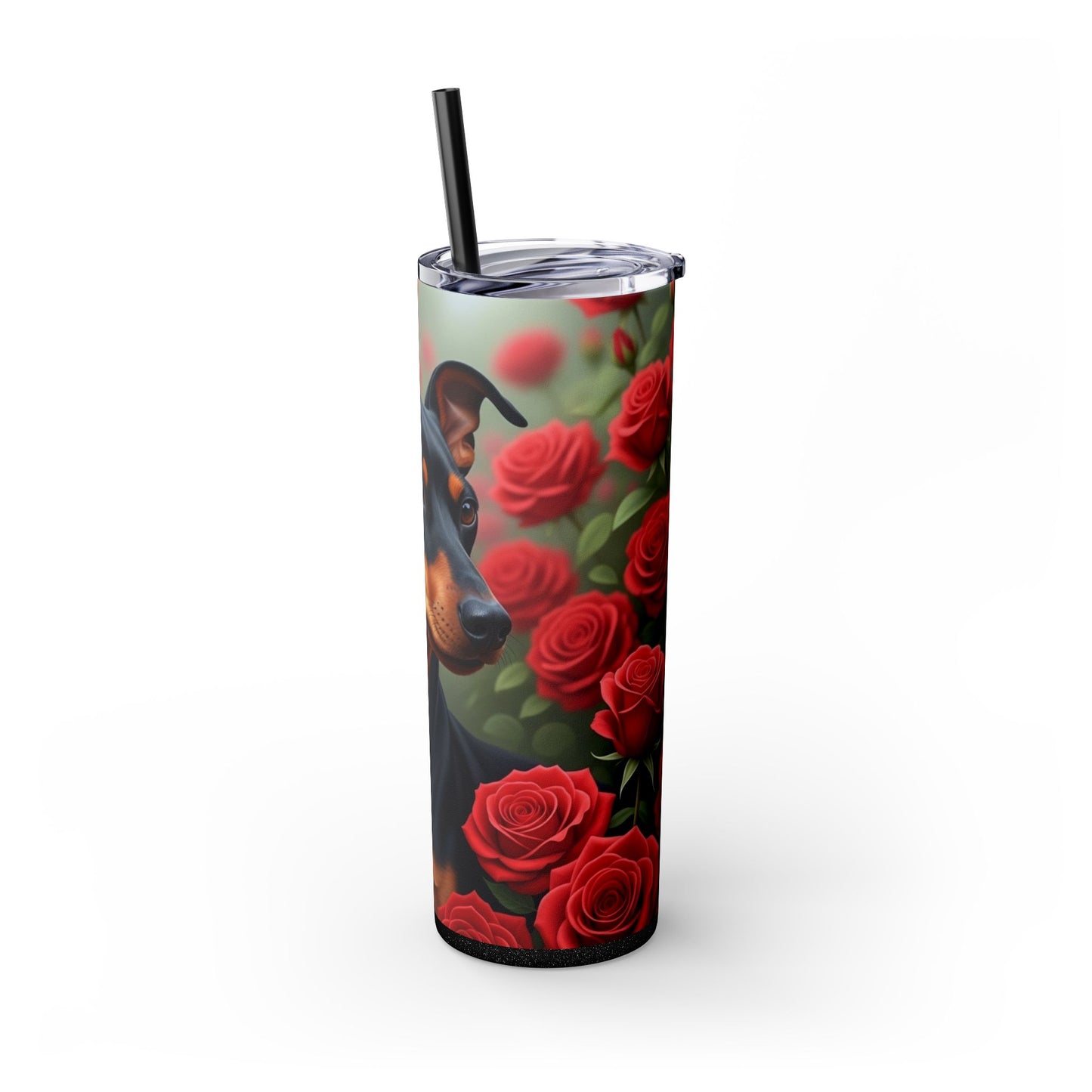 Manchester Terrier Skinny Tumbler with Straw, 20oz