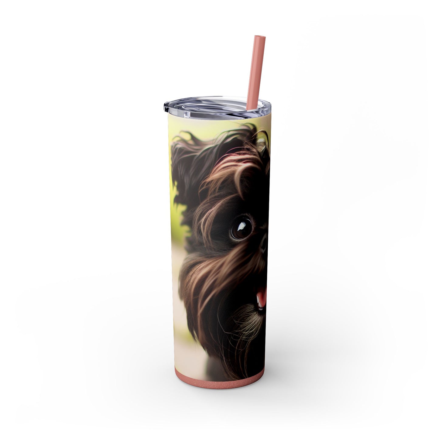 Affenpinscher Skinny Tumbler with Straw, 20oz