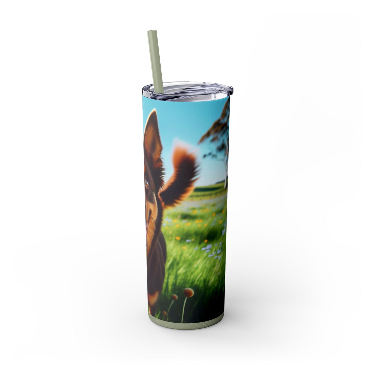 Australian Kelpie Tumbler with Straw, 20oz