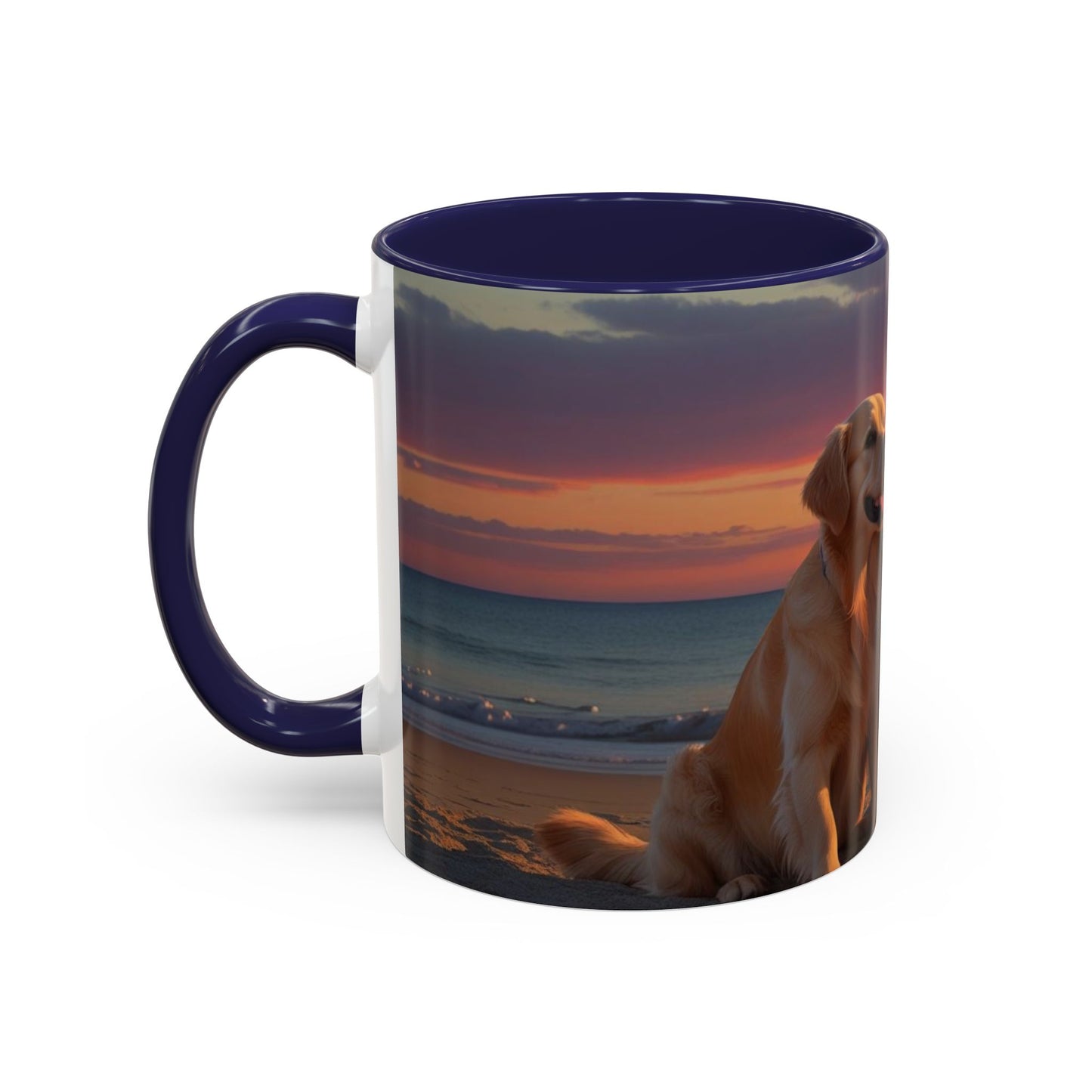 Golden Retriever Love Accent Coffee Mug - Perfect Gift for Dog Lovers