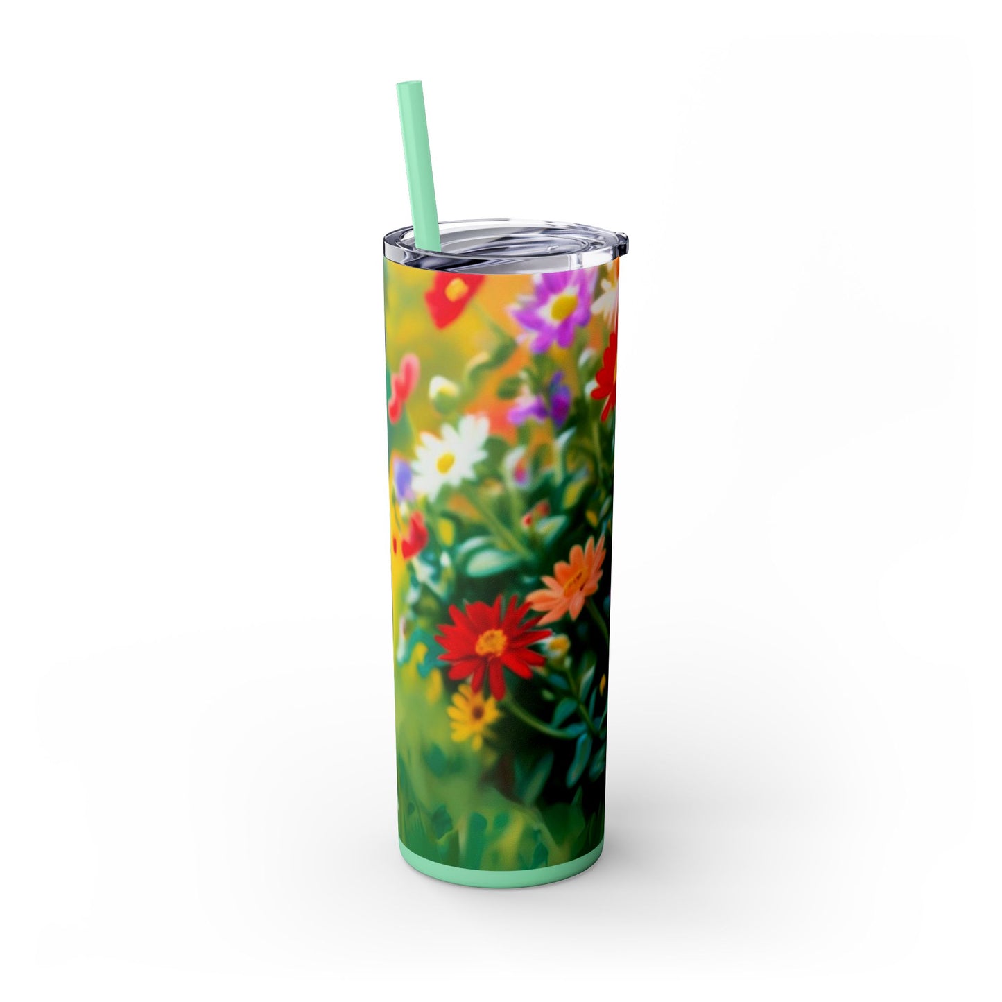 Pug Skinny Tumbler with Straw, 20oz