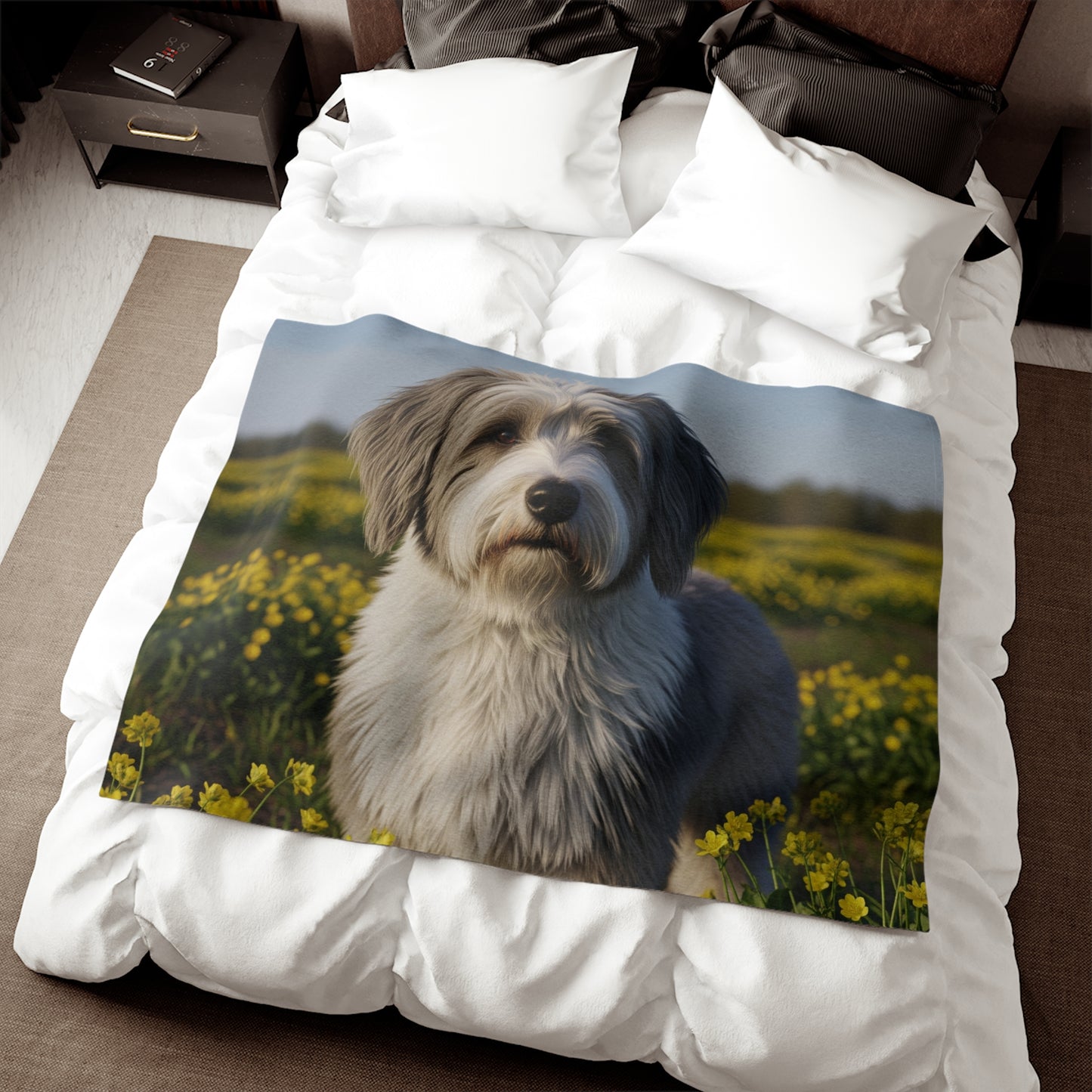Polish Lowland Sheepdog Sweatshirt Blanket