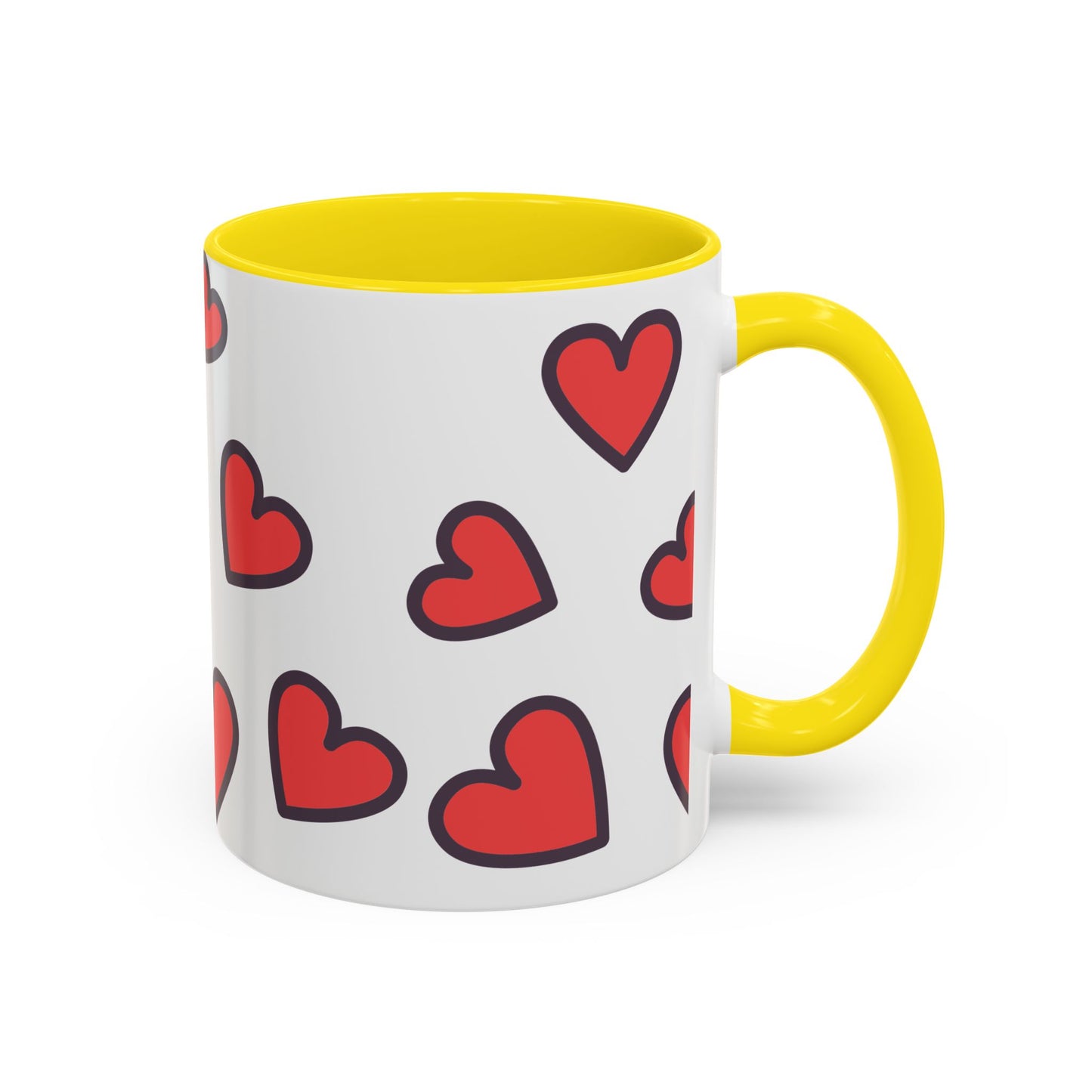 Hearts Accent Coffee Mug - Perfect Gift for Dog Lovers