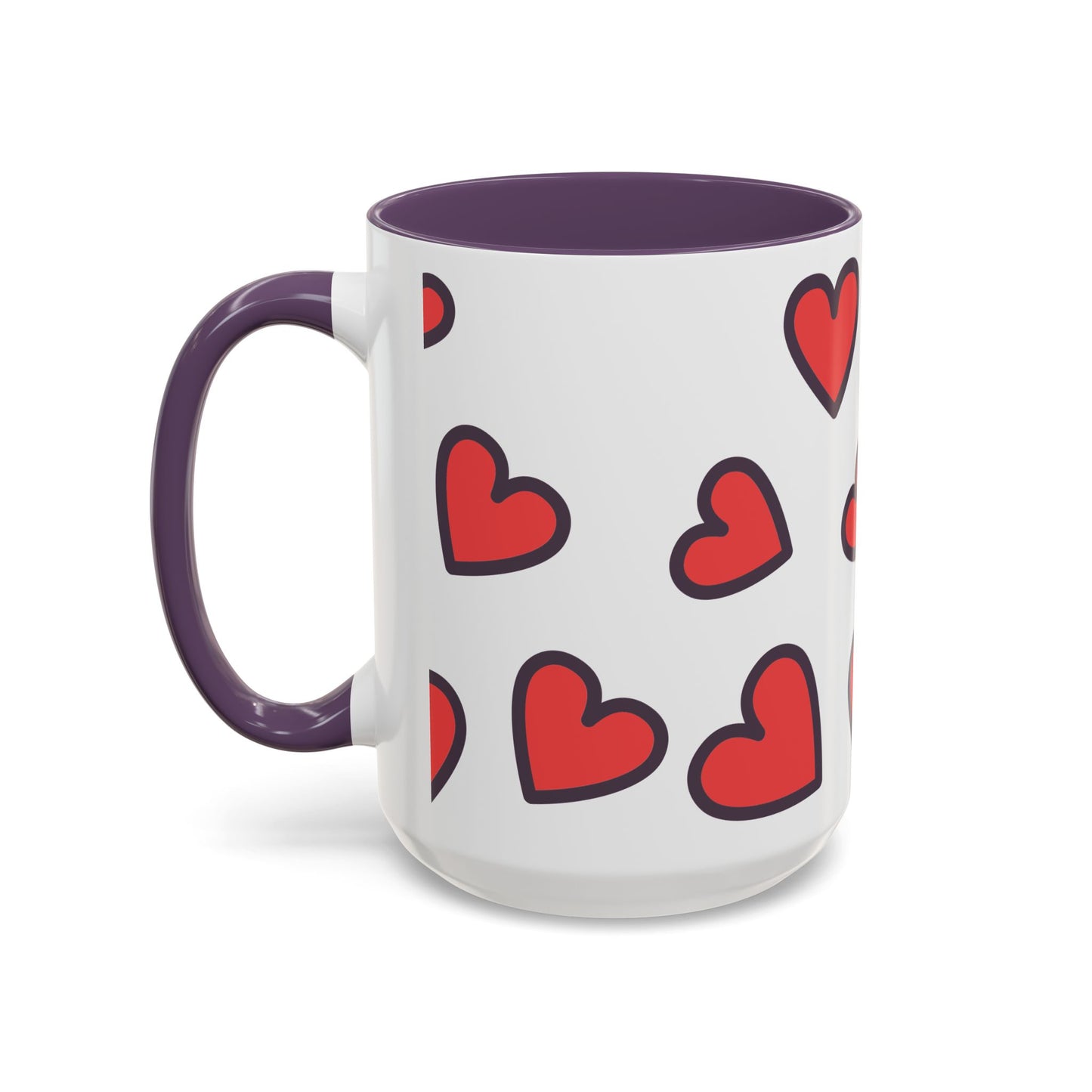 Hearts Accent Coffee Mug - Perfect Gift for Dog Lovers