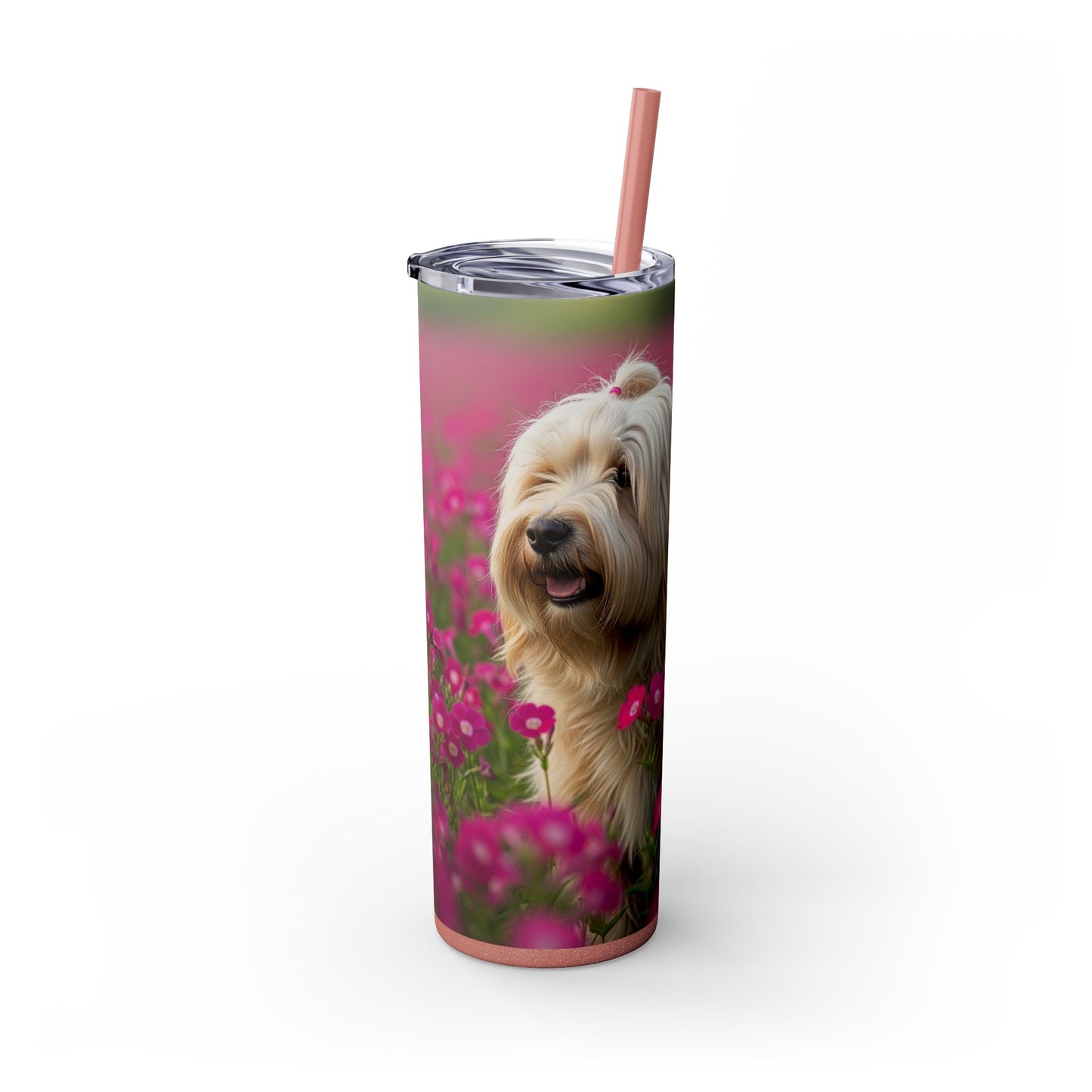 Tibetan Terrier Tumbler with Straw, 20oz