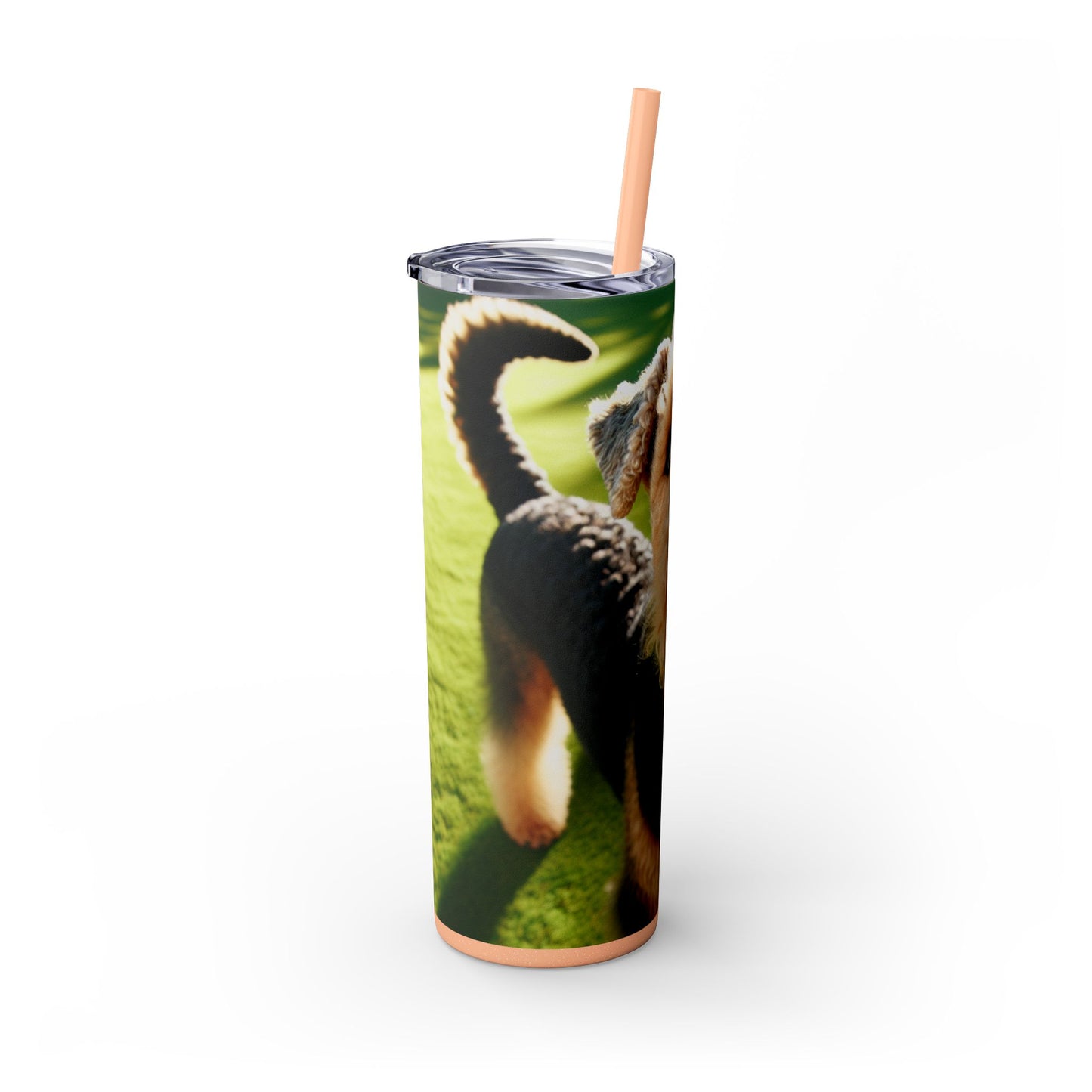 Airedale Terrier Tumbler with Straw, 20oz