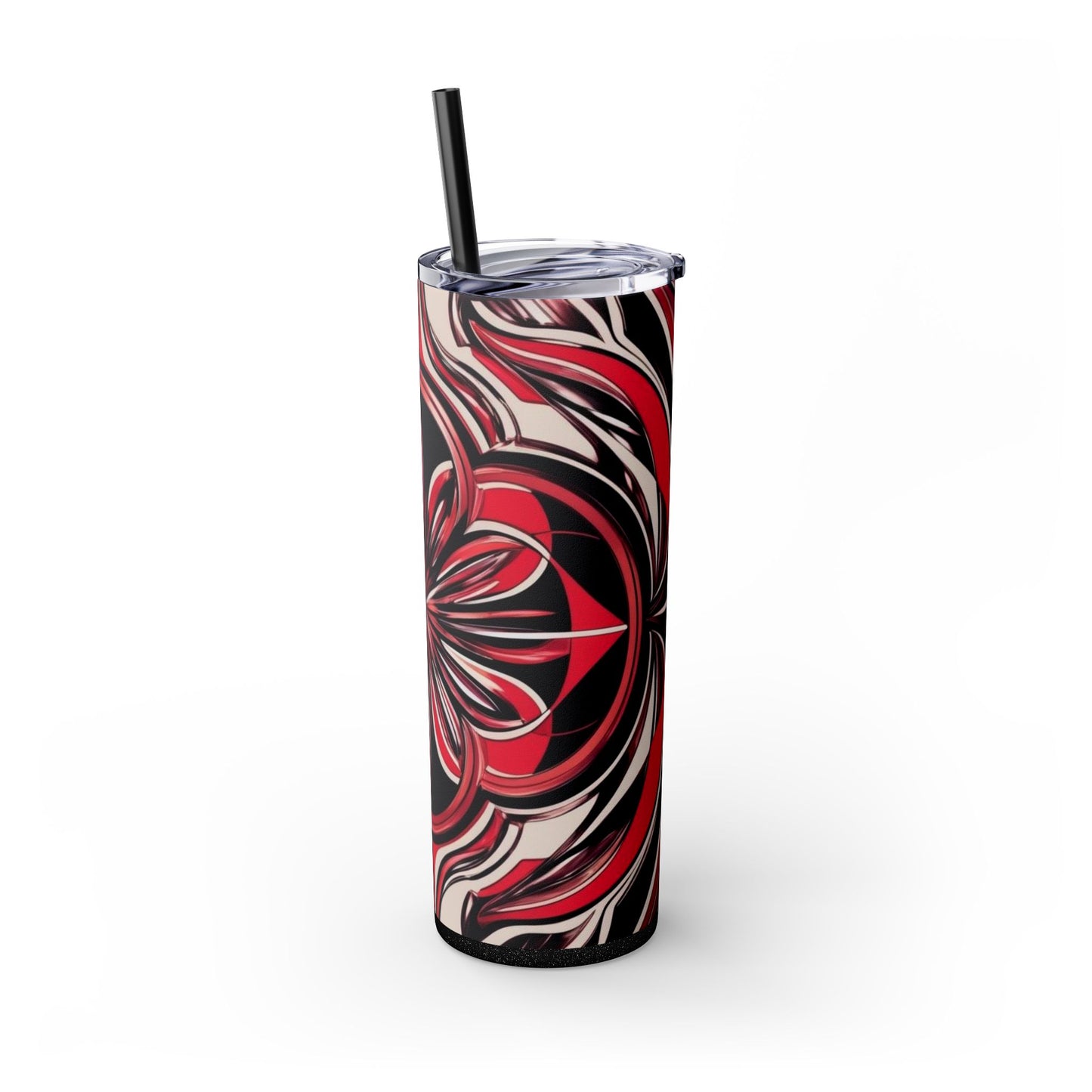 Optical Illusion Skinny Tumbler with Straw, 20oz