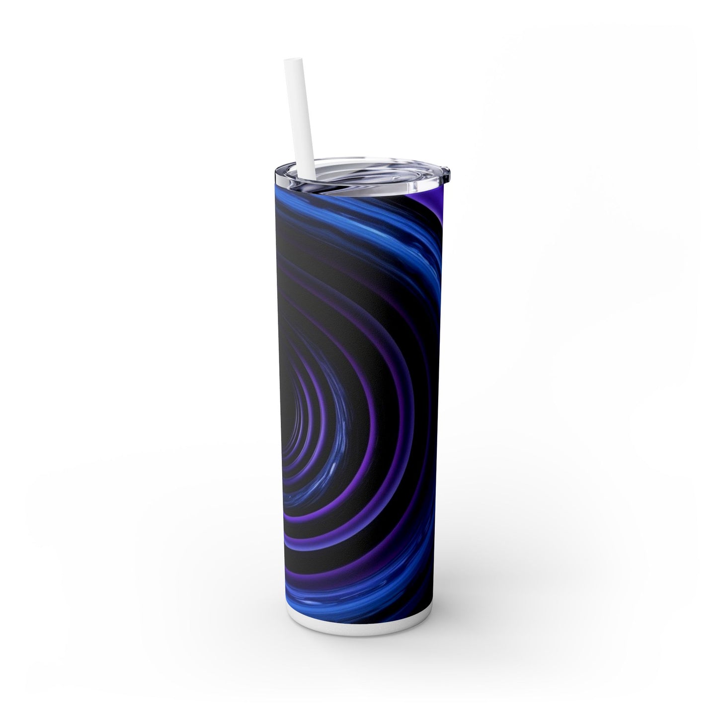 Optical Illusion Skinny Tumbler with Straw, 20oz