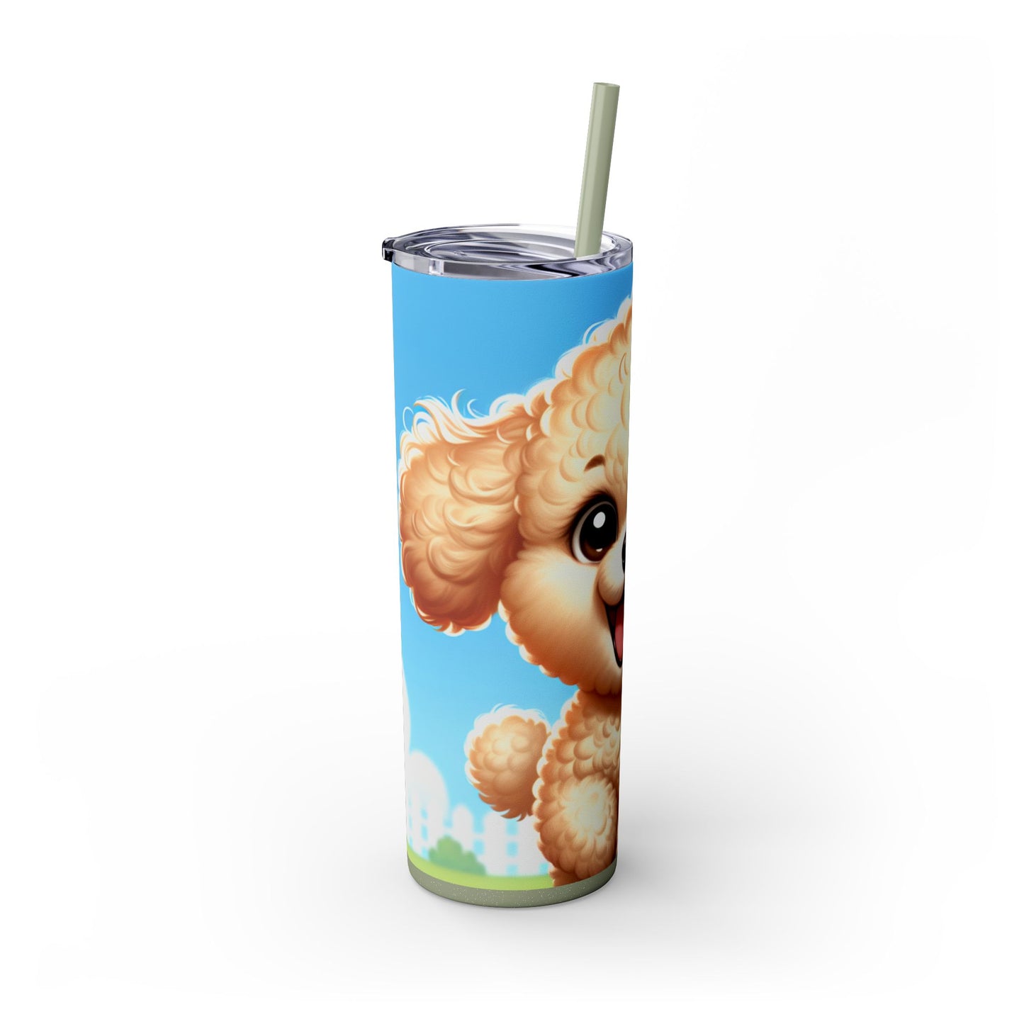 Miniature Poodle Tumbler with Straw, 20oz