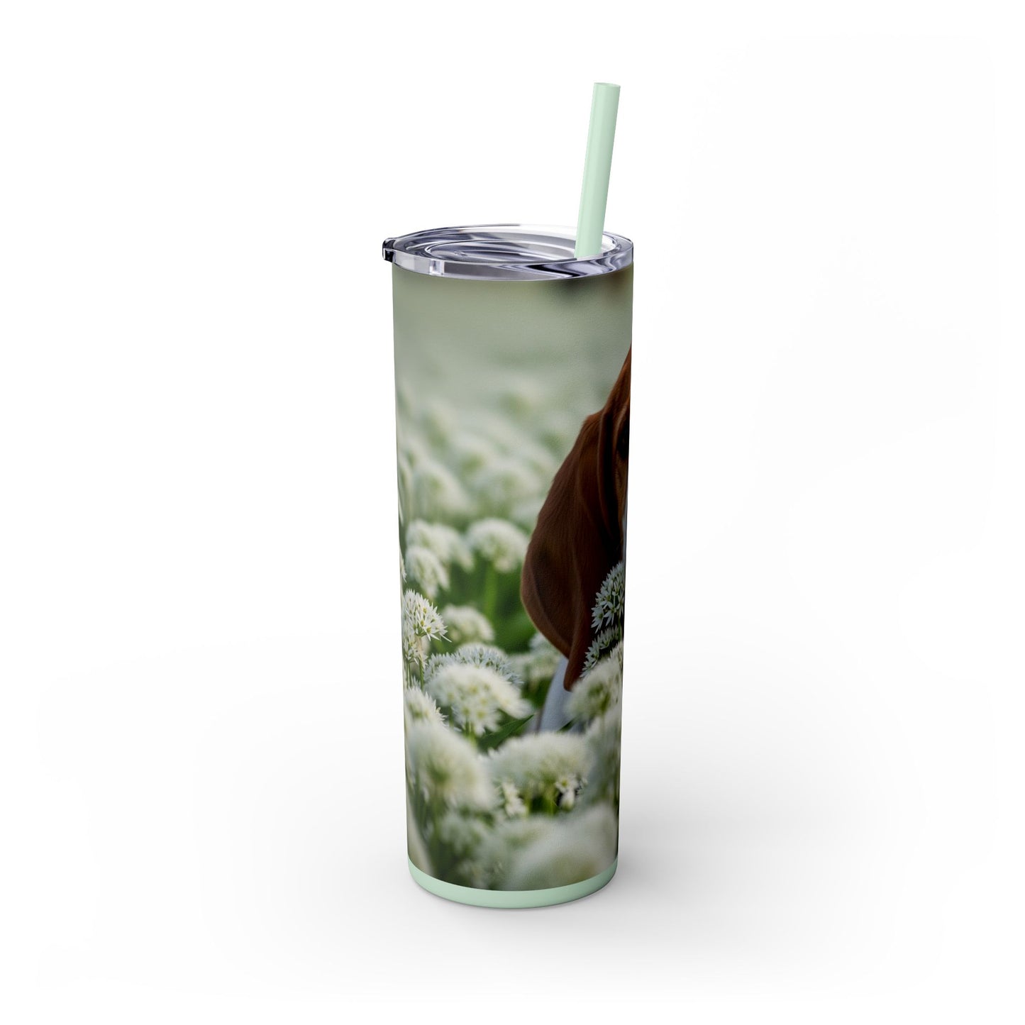 Petit Basset Griffon Vendeen Skinny Tumbler with Straw, 20oz