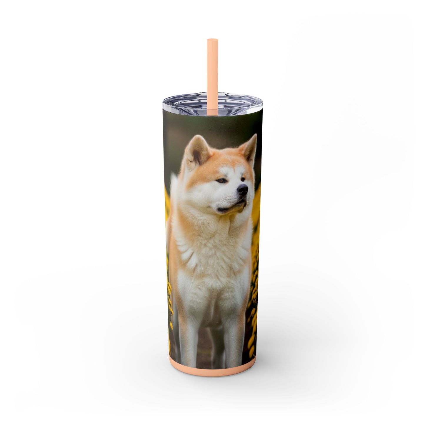 Japanese Akitainu Tumbler with Straw, 20oz