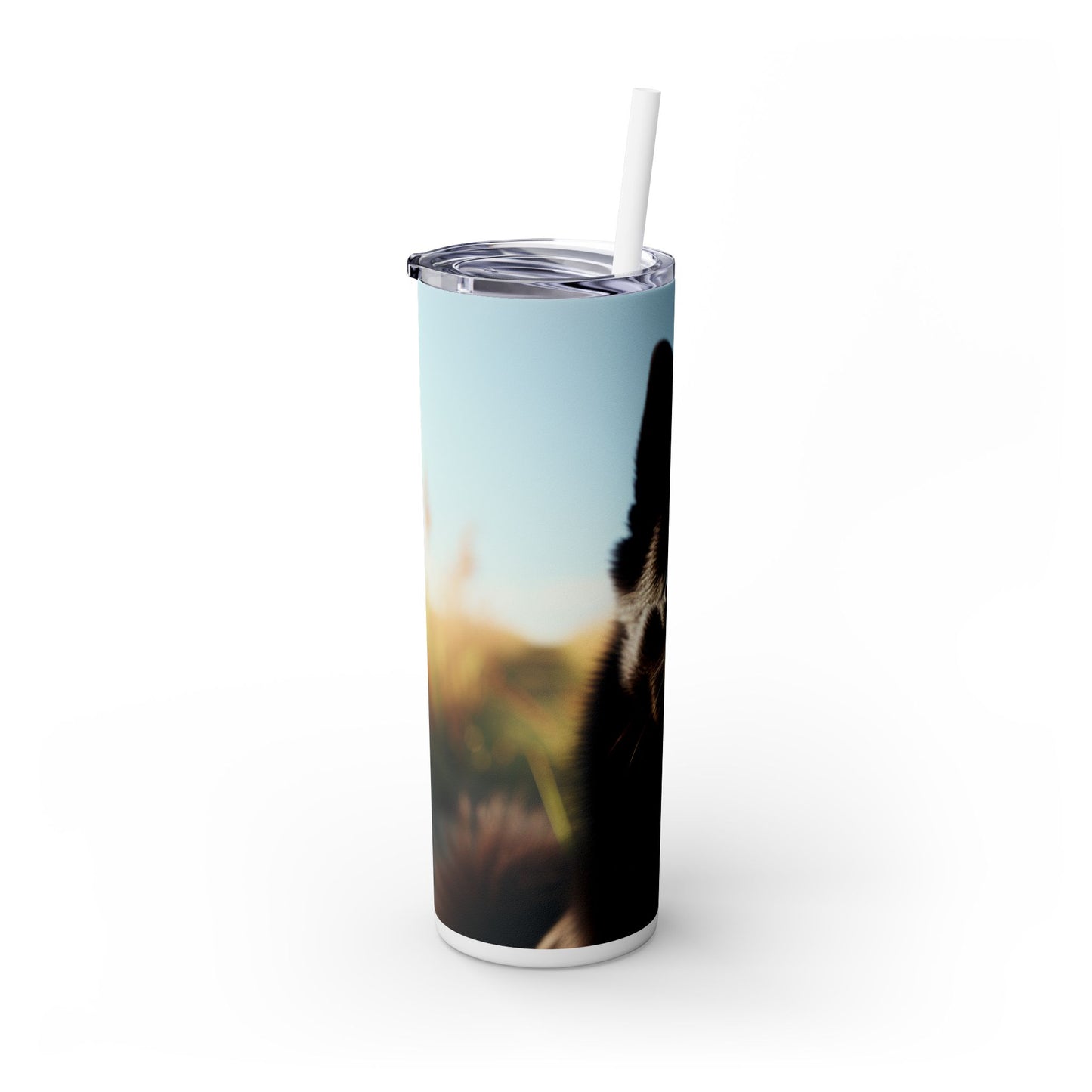 Schipperke Skinny Tumbler with Straw, 20oz