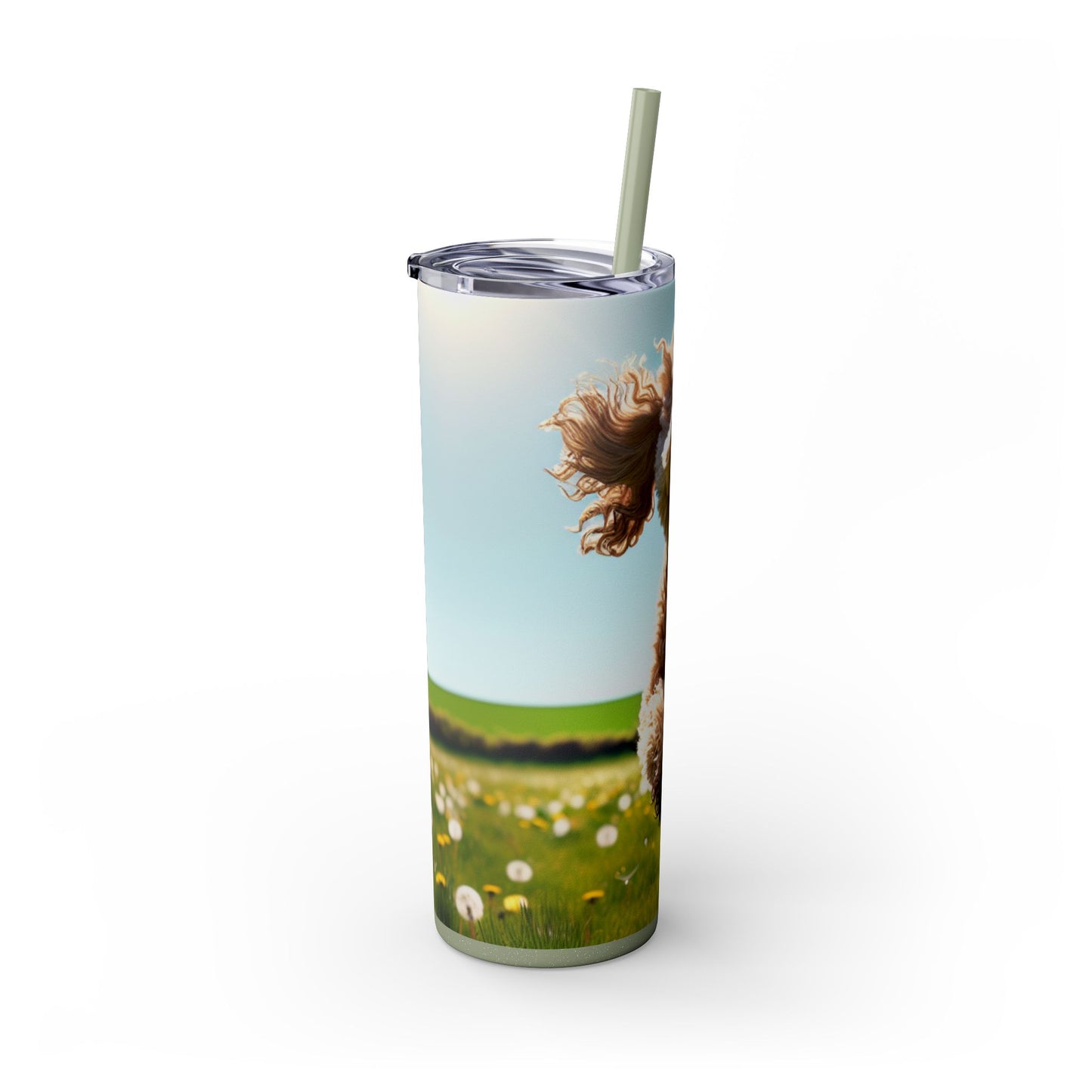 Spoodle Skinny Tumbler with Straw, 20oz