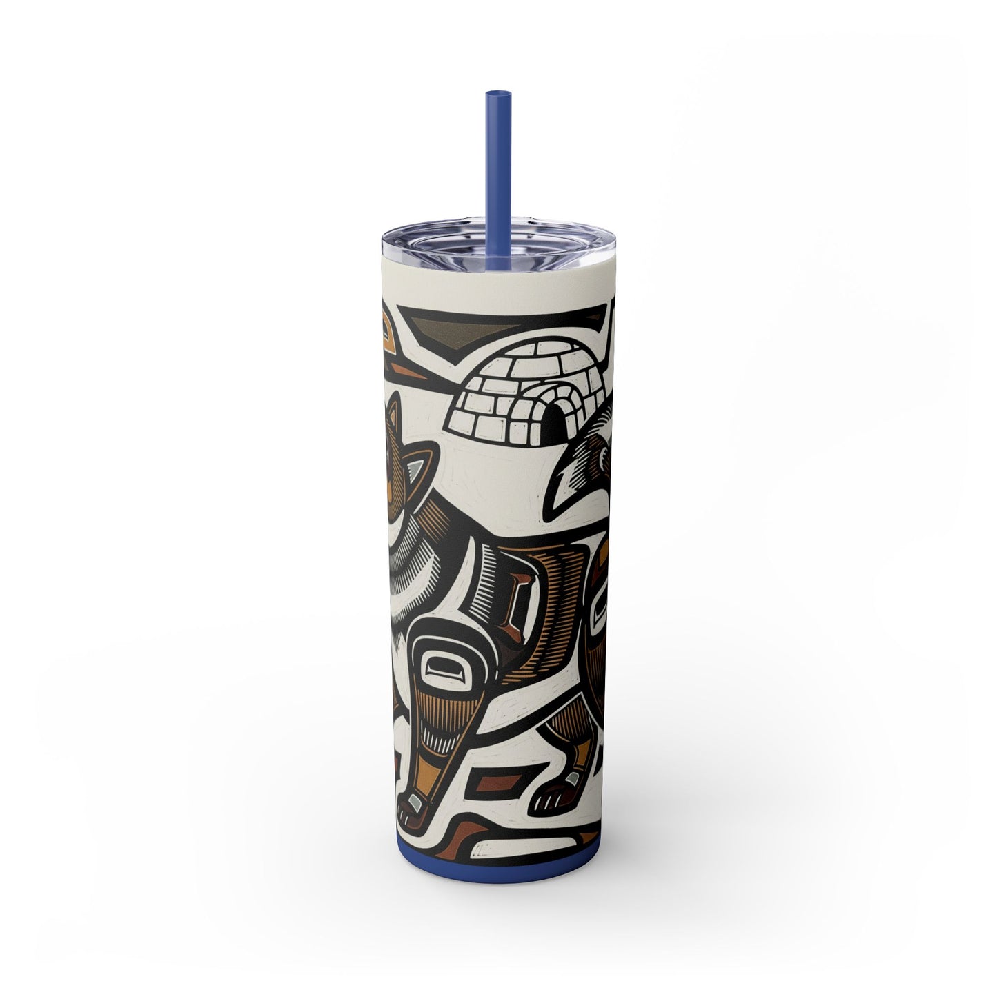Canadian Eskimo Dog Tumbler with Straw, 20oz