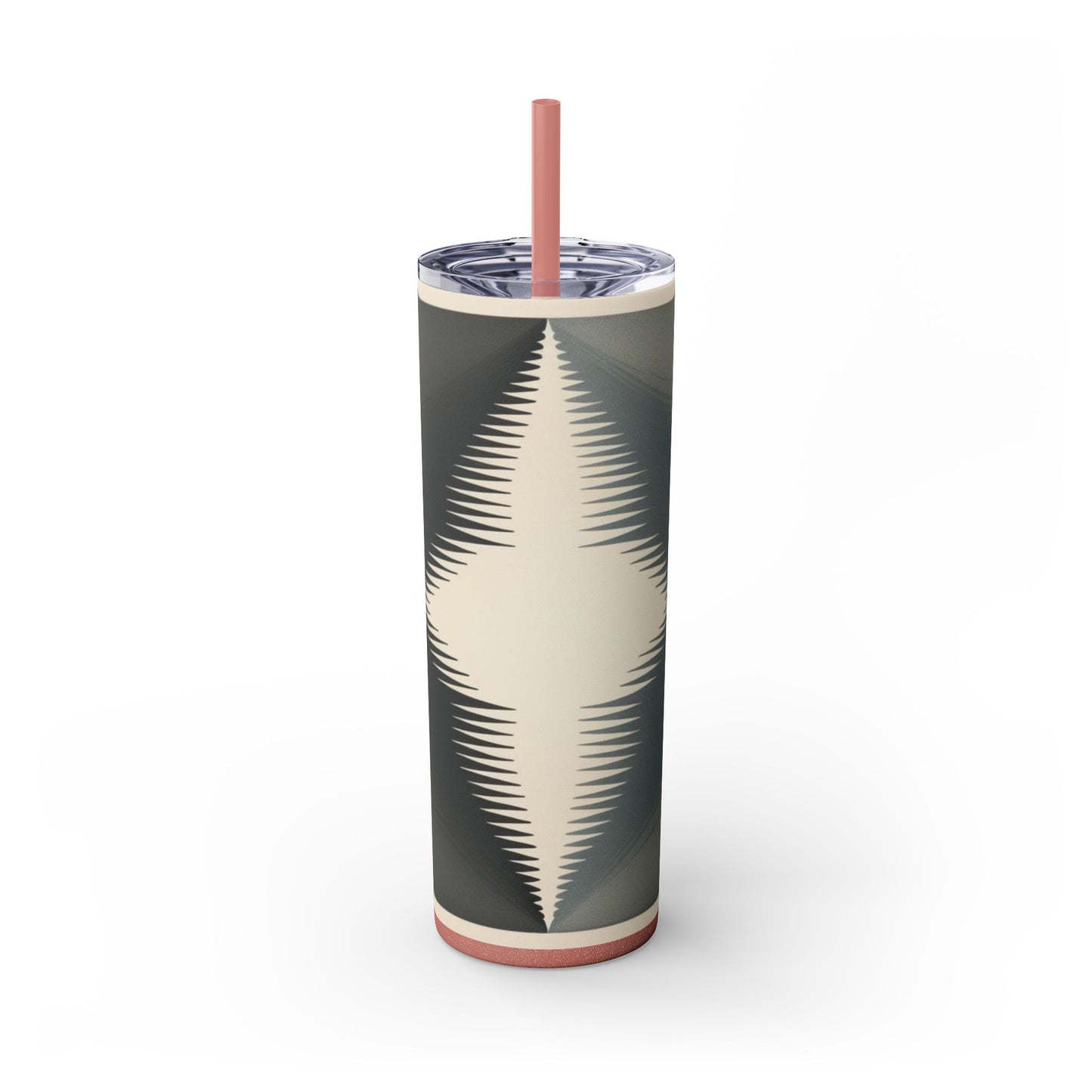 Optical Illusion Skinny Tumbler with Straw, 20oz