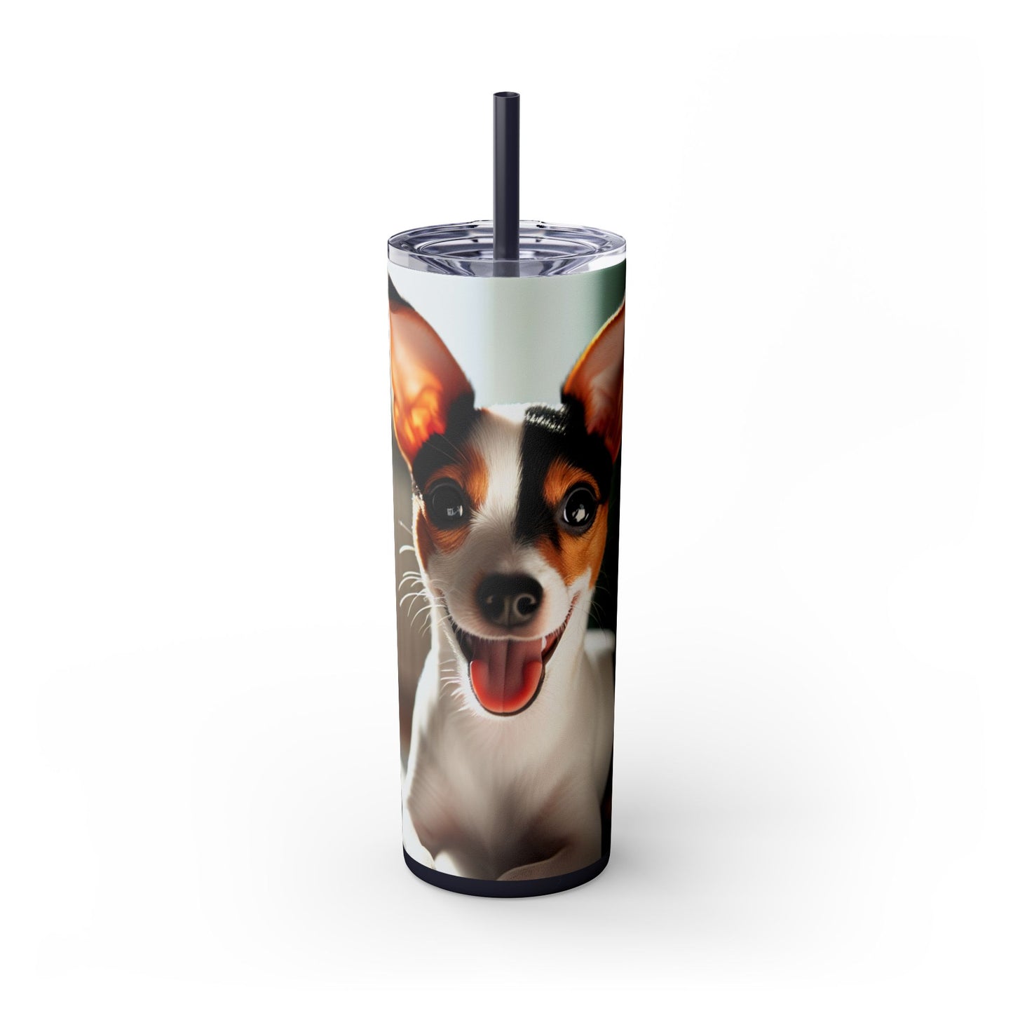 Toy Fox Terrier Tumbler with Straw, 20oz