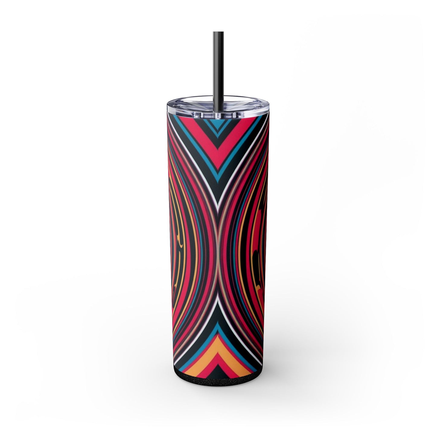 Optical Illusion Skinny Tumbler with Straw, 20oz