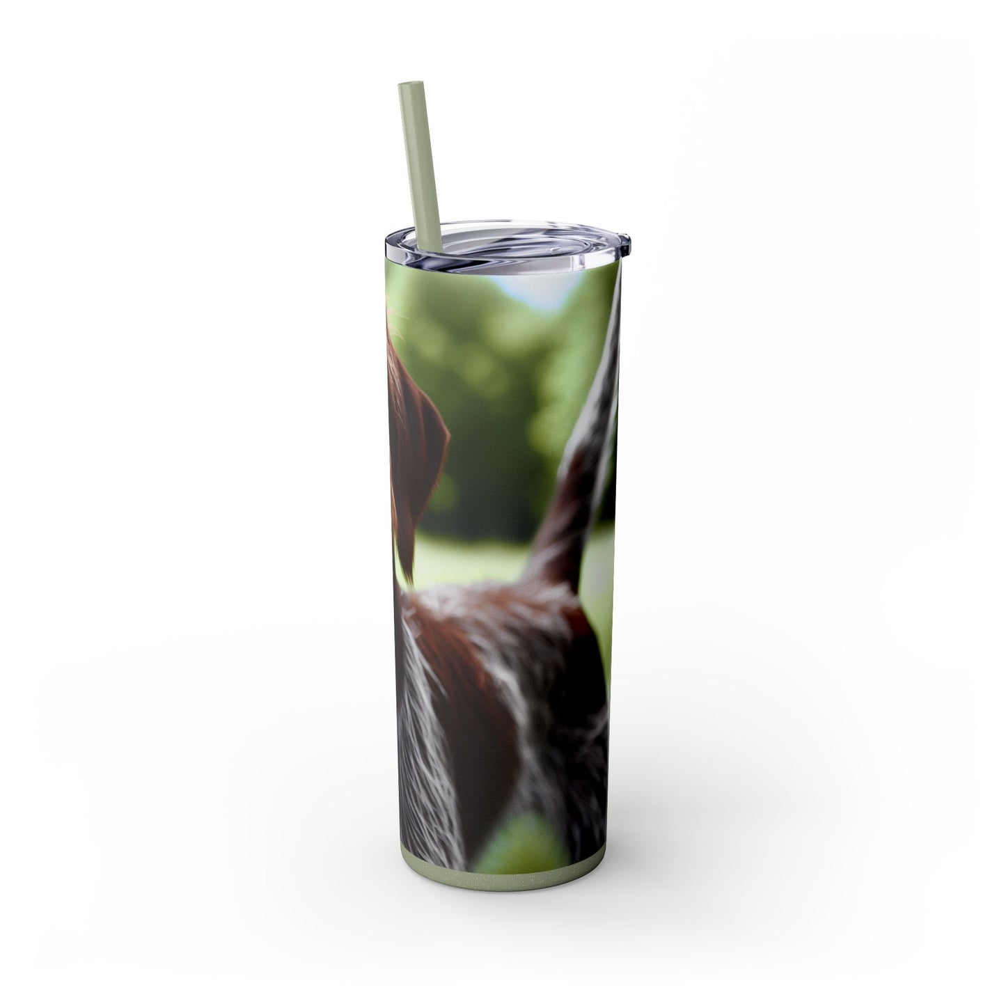 Wirehaired Slovakian Pointer Skinny Tumbler with Straw, 20oz