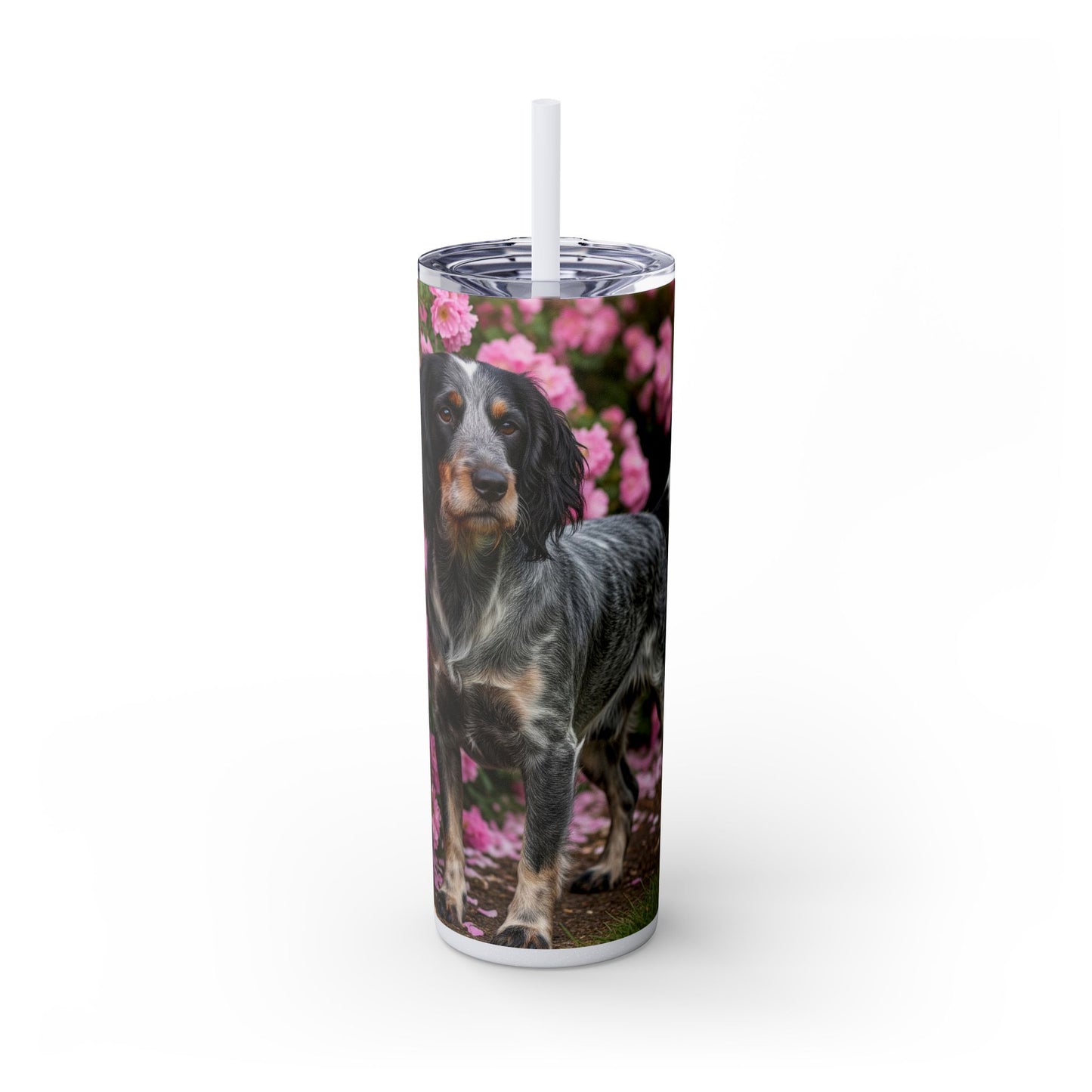 Blue Picardy Spaniel Tumbler with Straw, 20oz