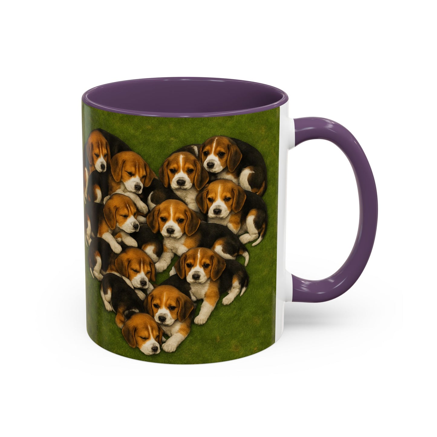 Beagle puppies Accent Coffee Mug - Perfect Gift for Dog Lovers