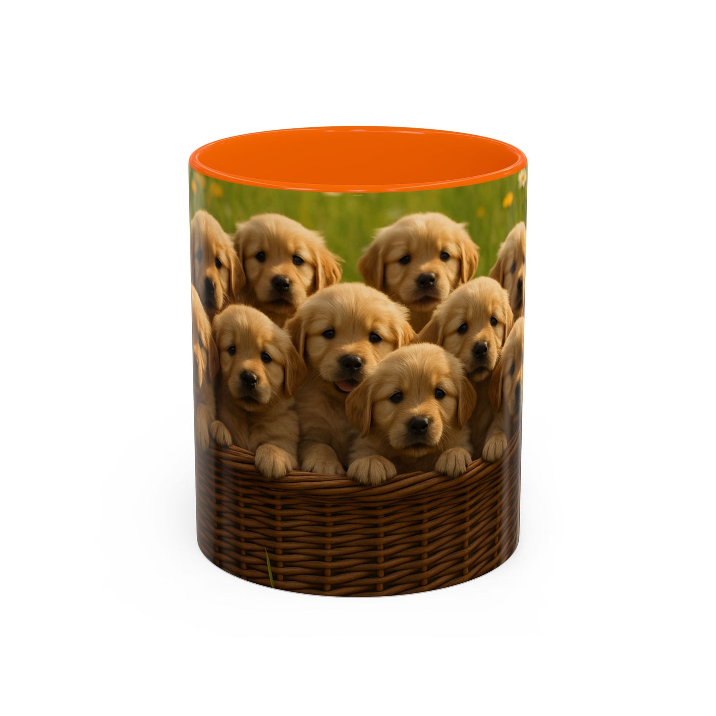 Golden Retriever puppies Accent Coffee Mug - Perfect Gift for Dog Lovers