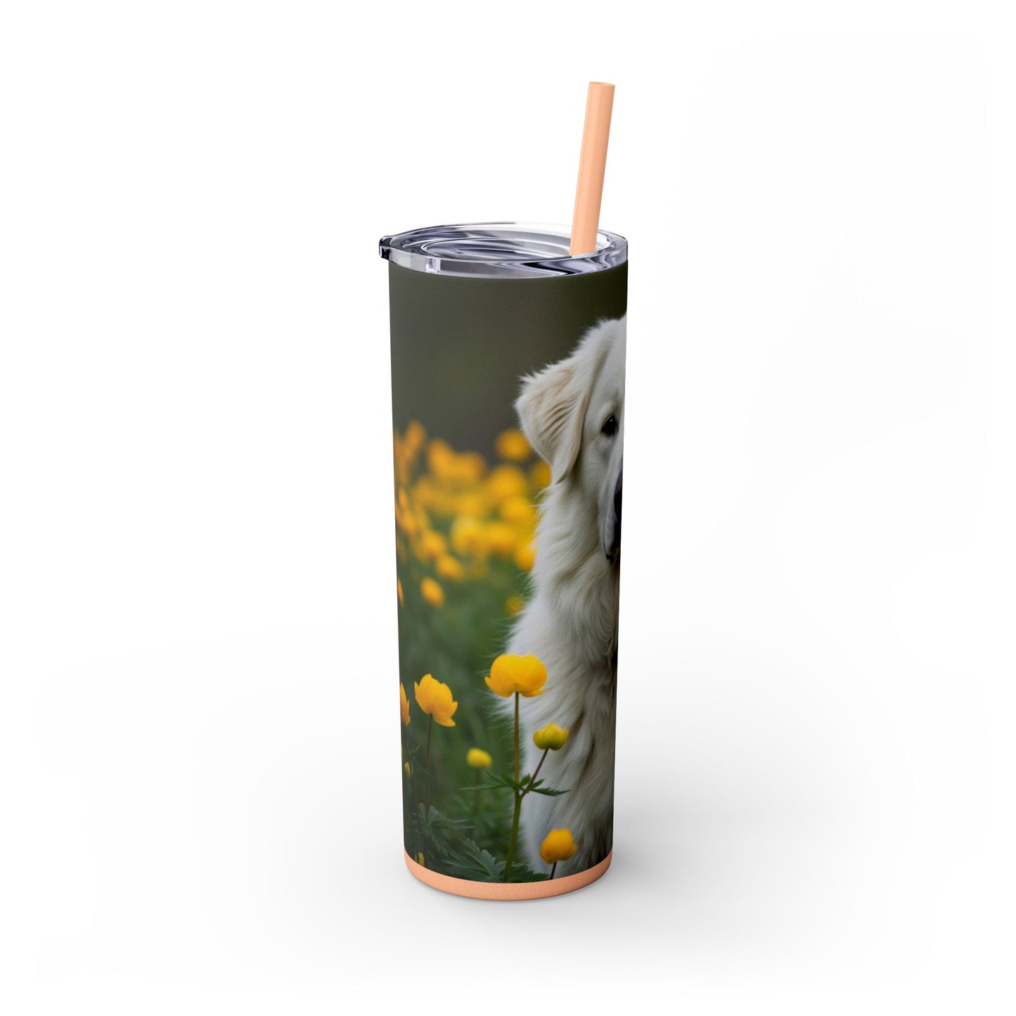 Romanian Mioritic Shepherd Dog Tumbler with Straw, 20oz