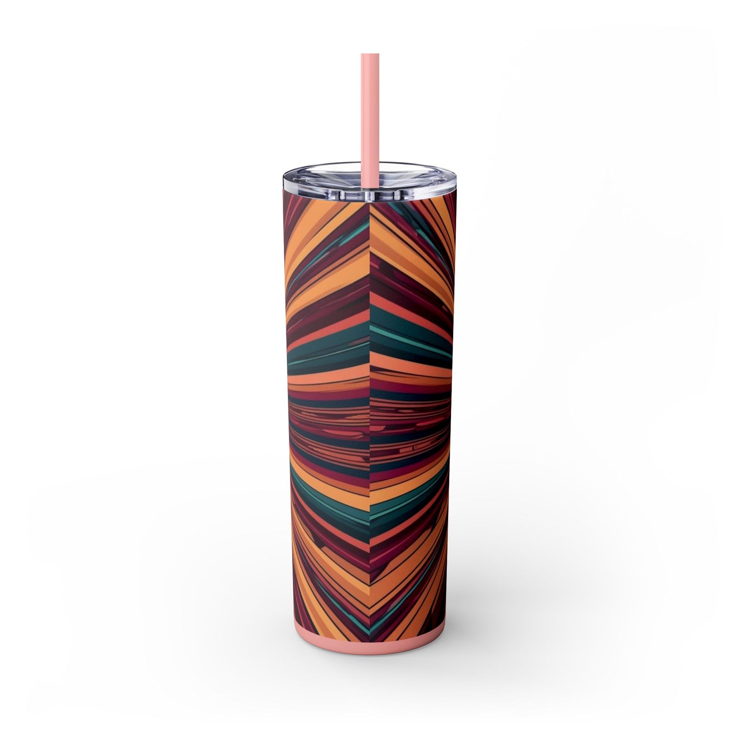 Optical Illusion Skinny Tumbler with Straw, 20oz