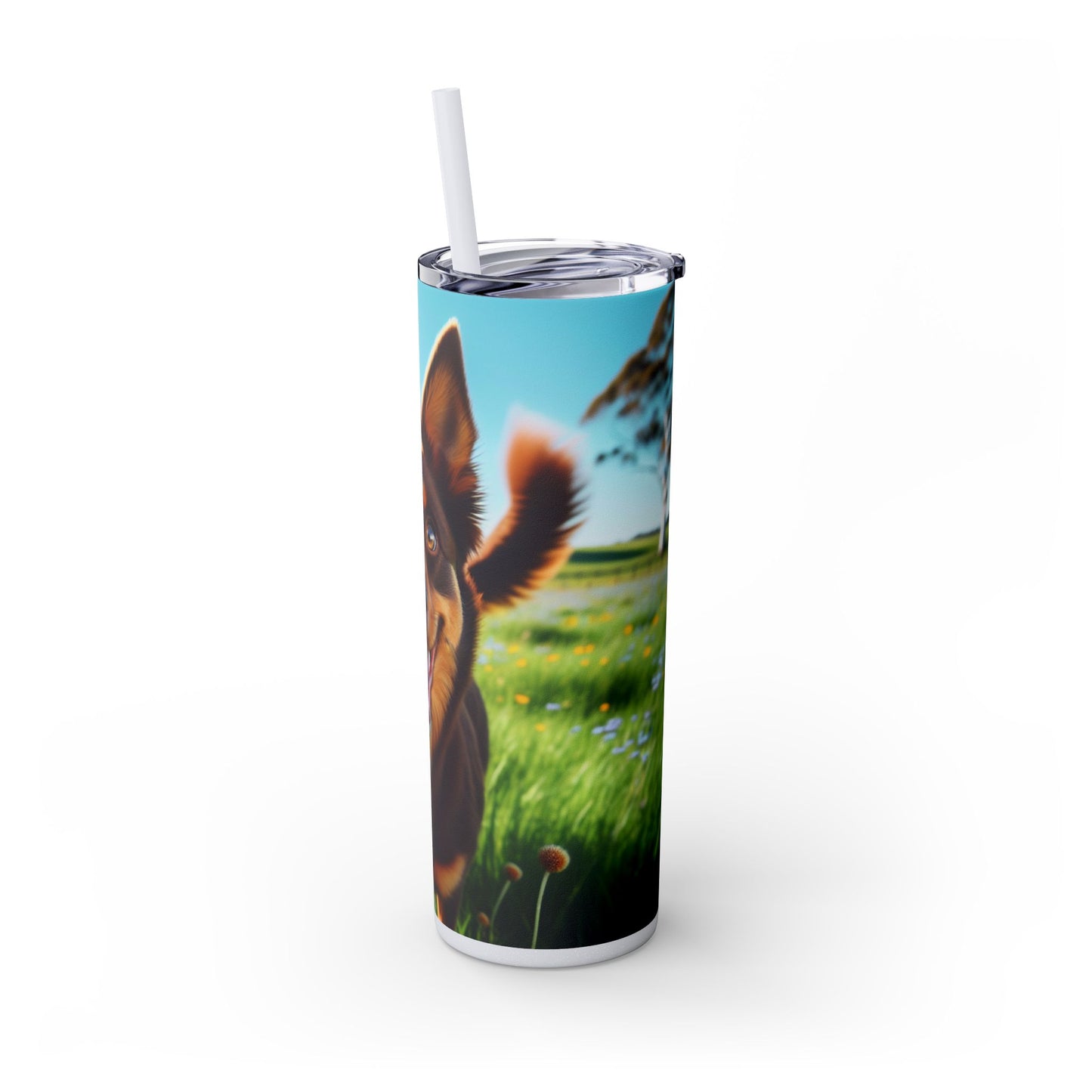 Australian Kelpie Tumbler with Straw, 20oz