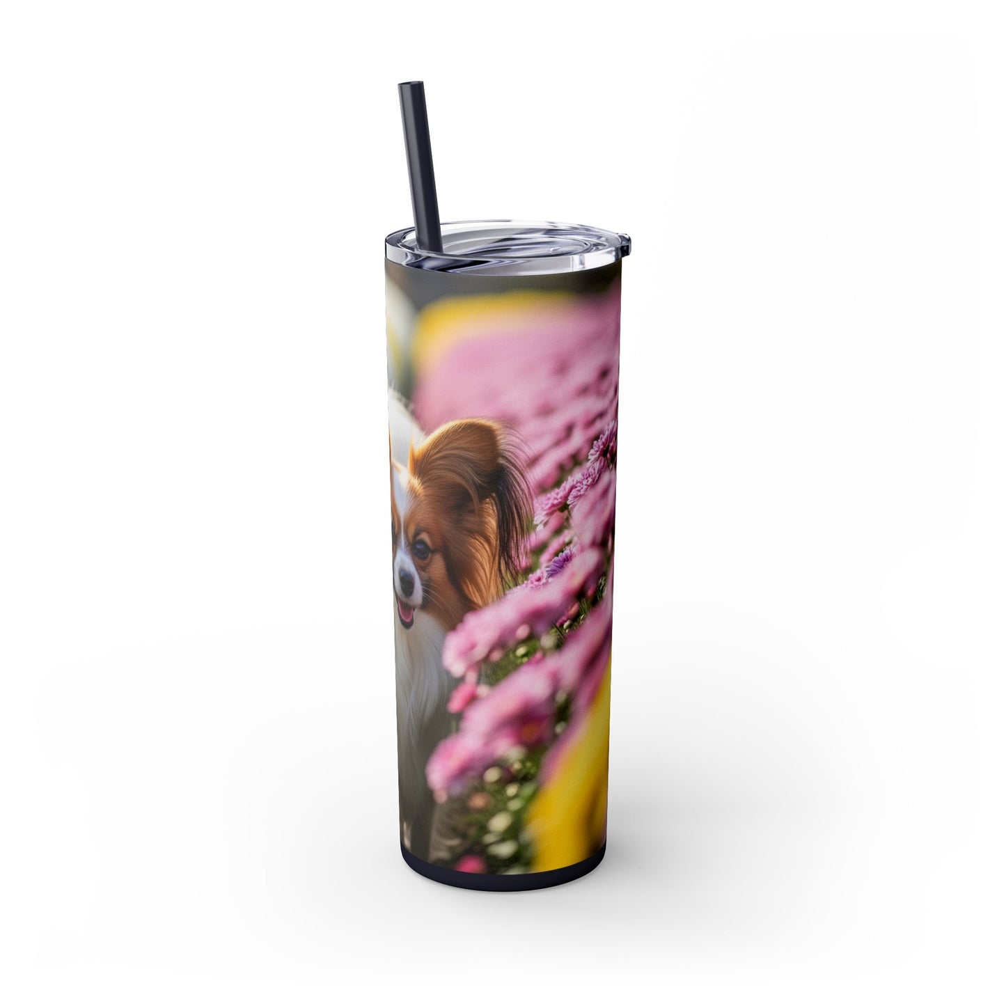 Papillon Skinny Tumbler with Straw, 20oz